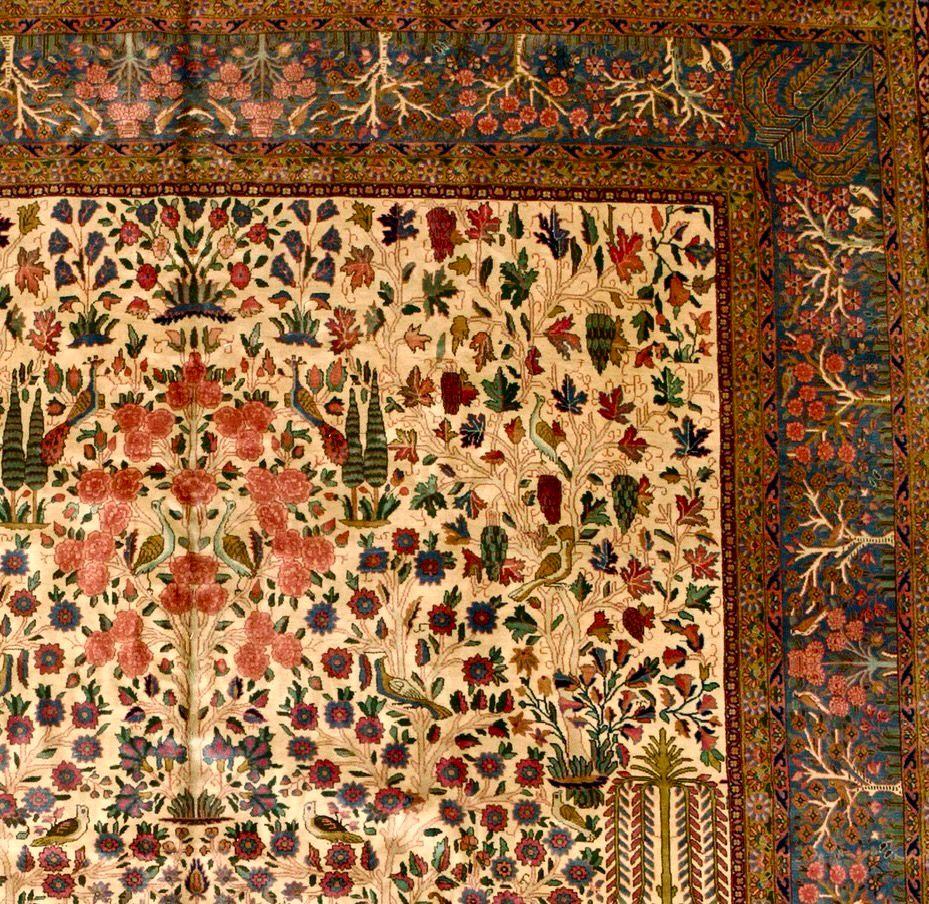 Antiker Kashan-Teppich 11'2'' x 15'1'' im Zustand „Gut“ im Angebot in New York, NY