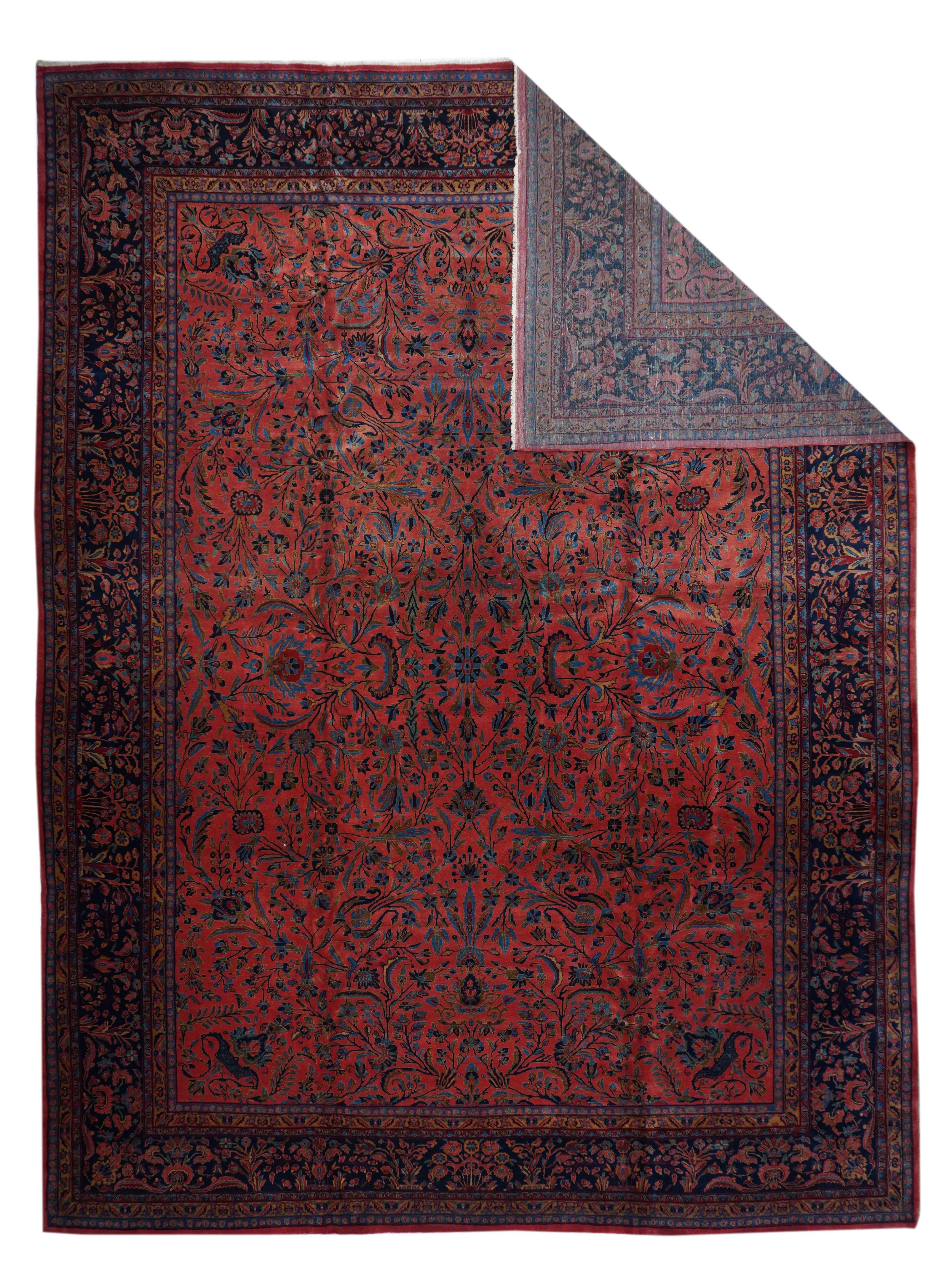 Antiker Kashan-Teppich 11'7'' x 15'3''.