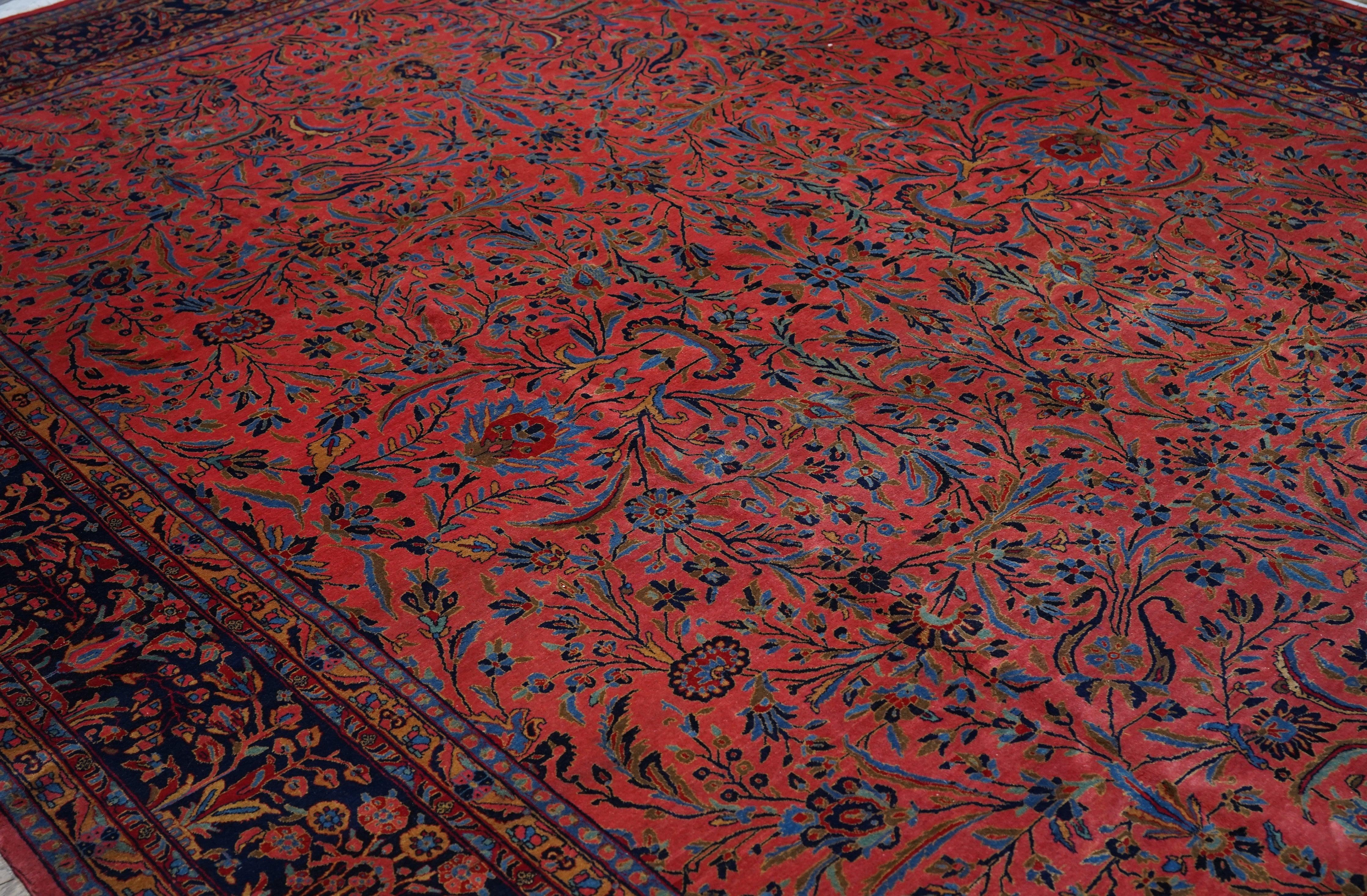 Antiker Kashan-Teppich 11'7'' x 15'3'' (20. Jahrhundert) im Angebot