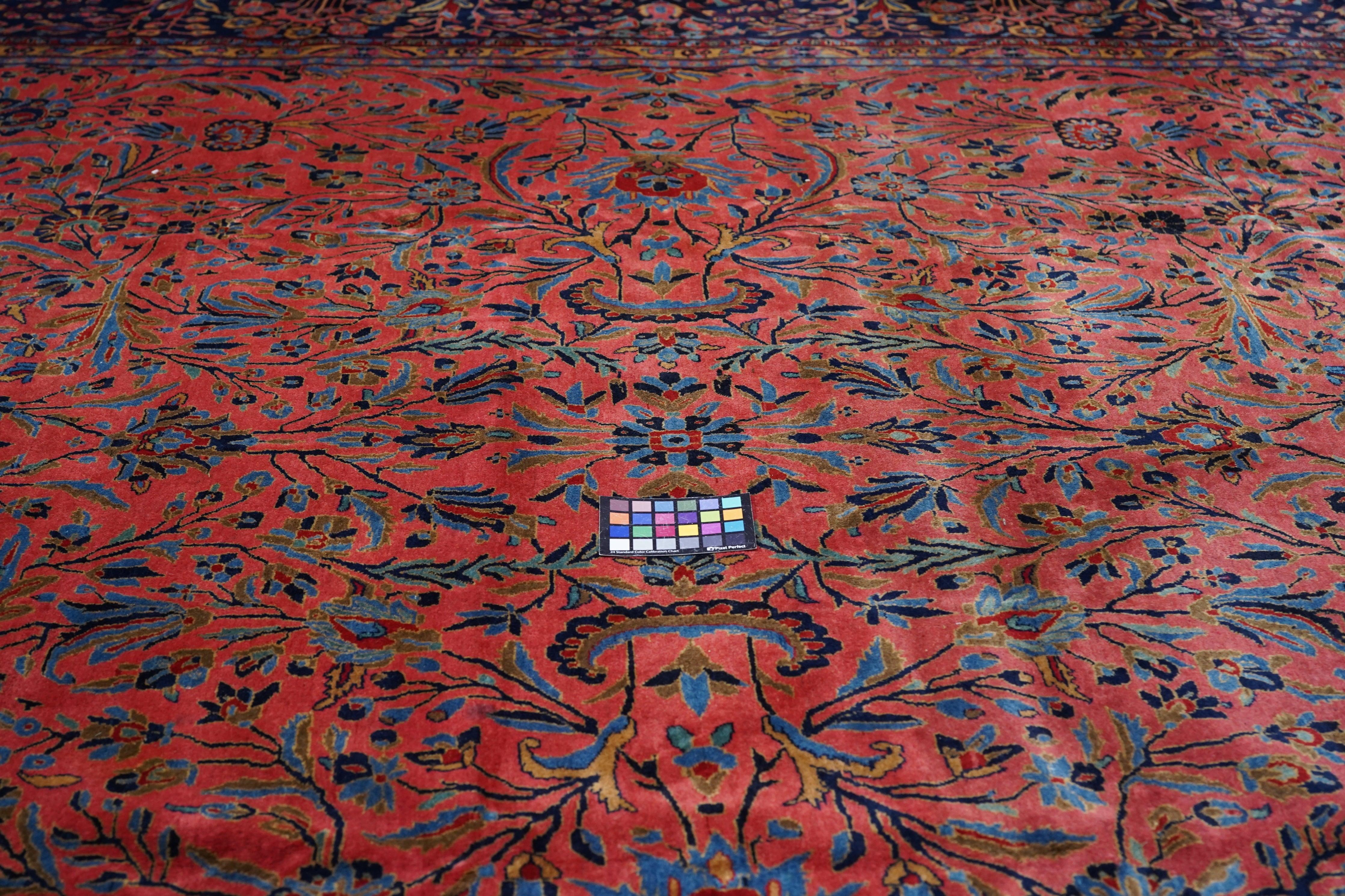 Antiker Kashan-Teppich 11'7'' x 15'3'' im Angebot 1