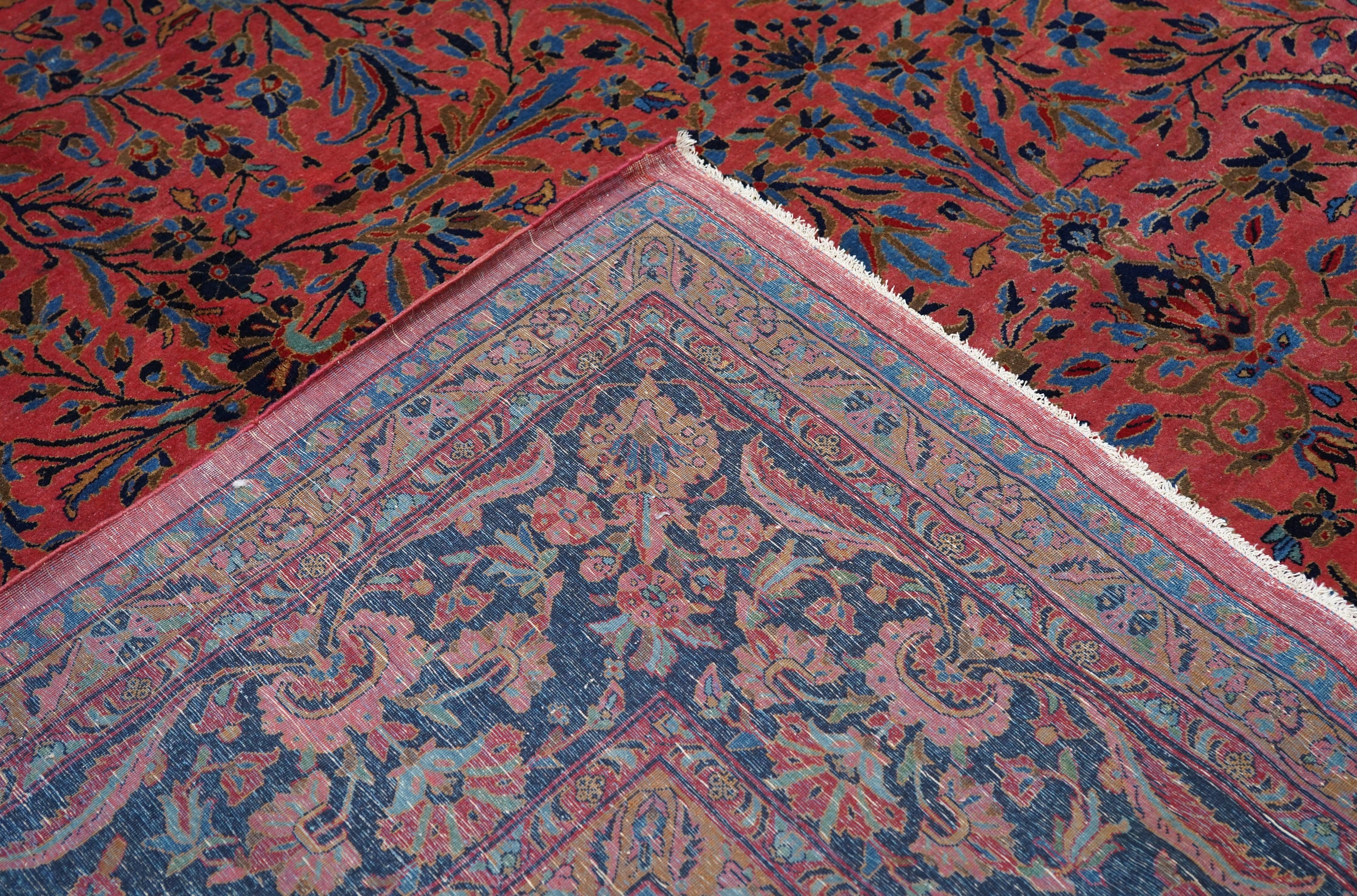 Antiker Kashan-Teppich 11'7'' x 15'3'' im Angebot 2
