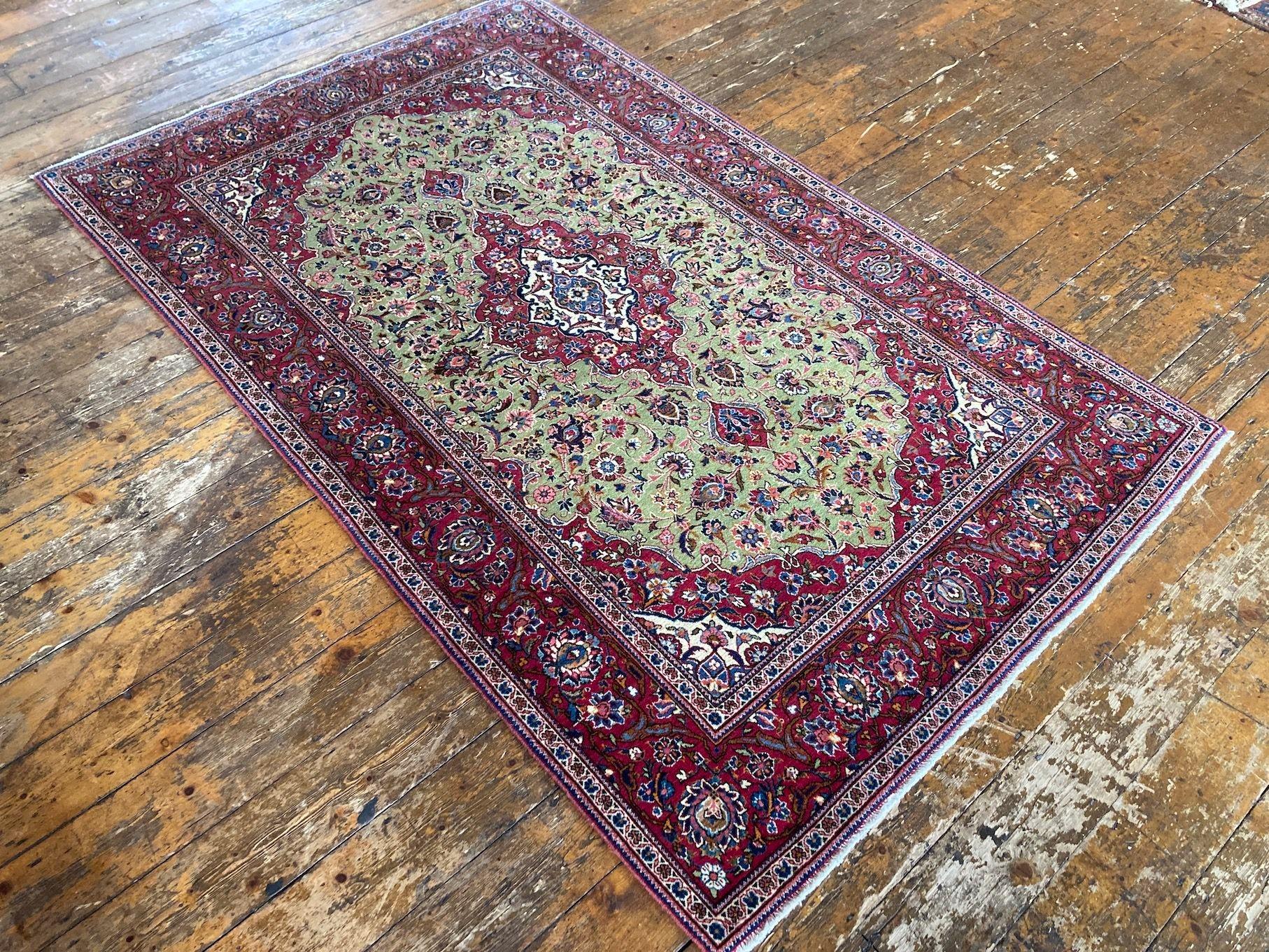 Antiker Kashan Teppich 2.10m x 1.33m (Frühes 20. Jahrhundert) im Angebot