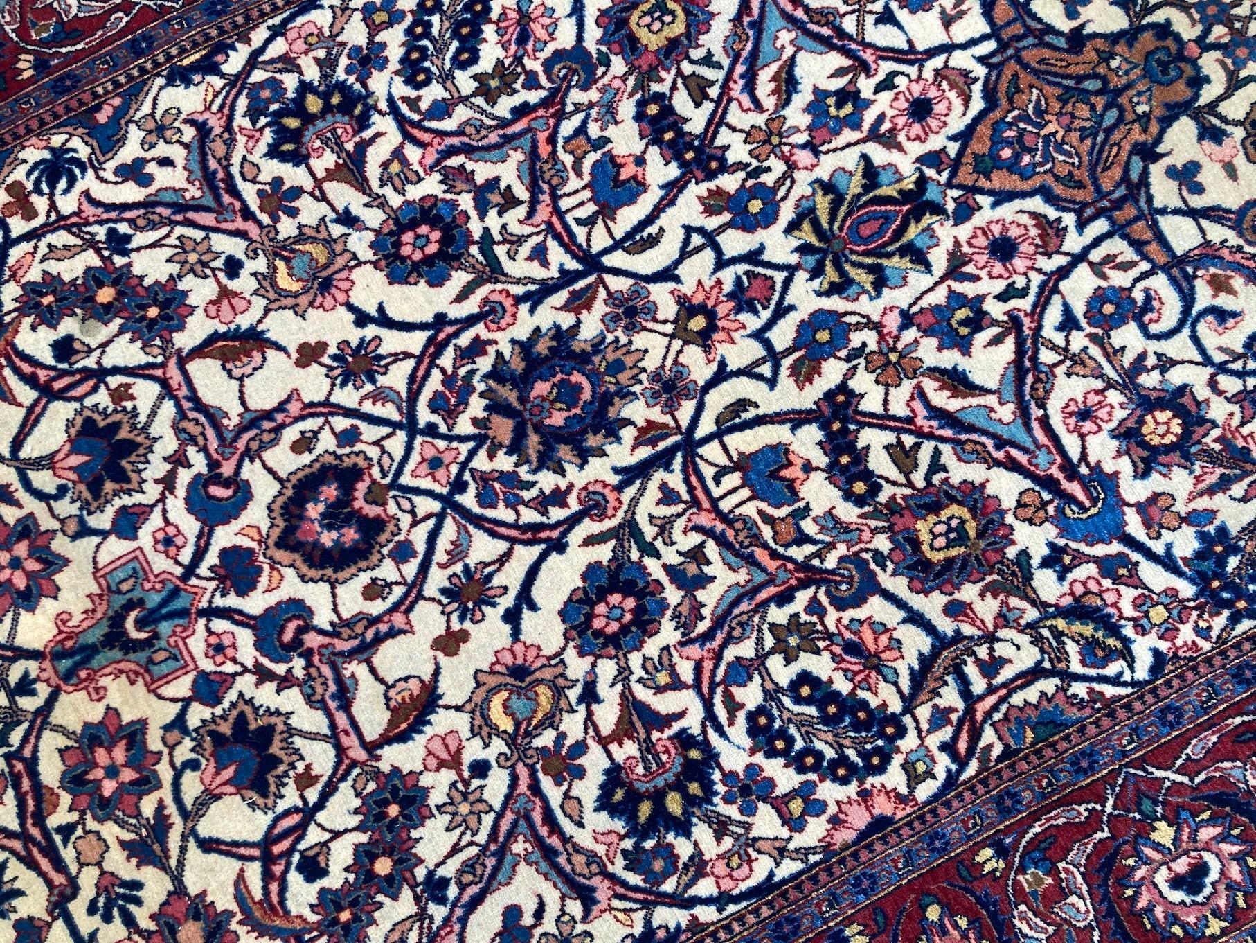 Antiker Kashan Teppich 2.12m x 1.31m im Angebot 5