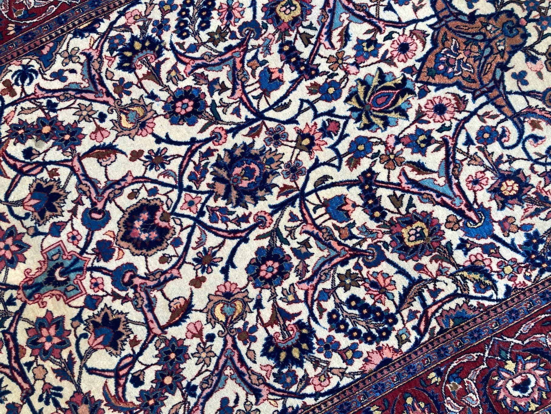 Tappeto antico Kashan 2,12 m x 1,31 m in vendita 5