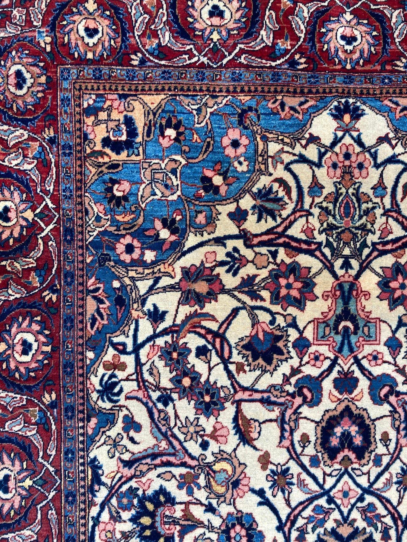 Tappeto antico Kashan 2,12 m x 1,31 m in vendita 6