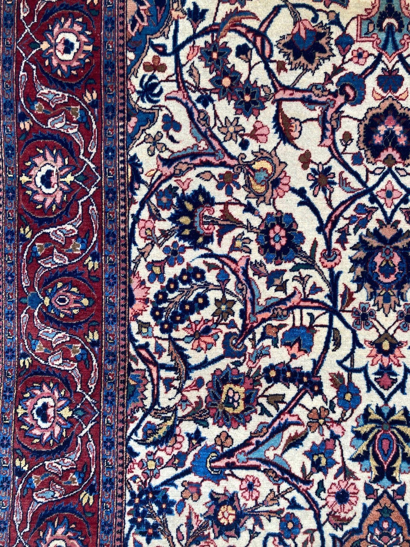 Tappeto antico Kashan 2,12 m x 1,31 m in vendita 7
