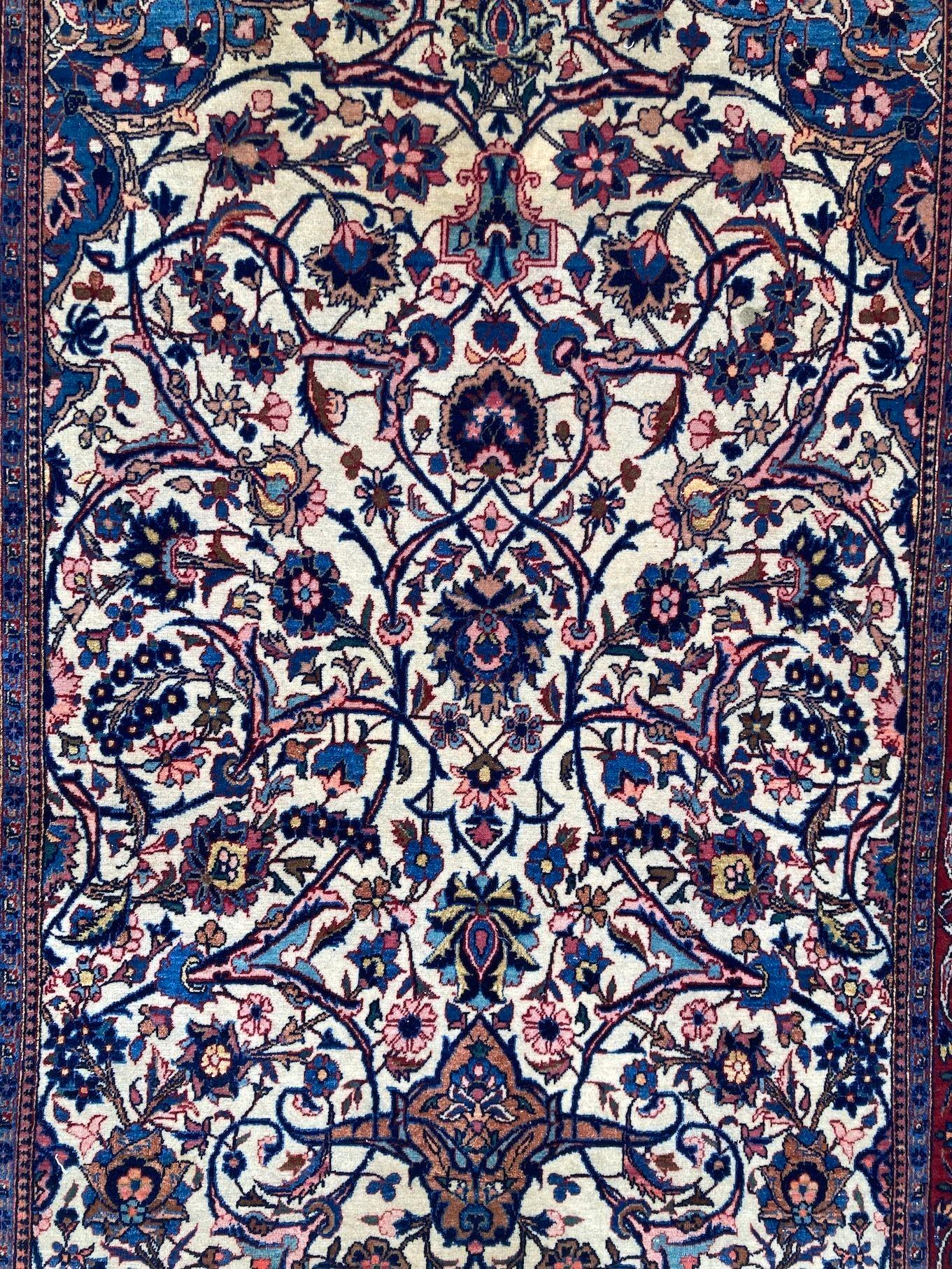 Antique Kashan Rug 2.12m x 1.31m For Sale 8