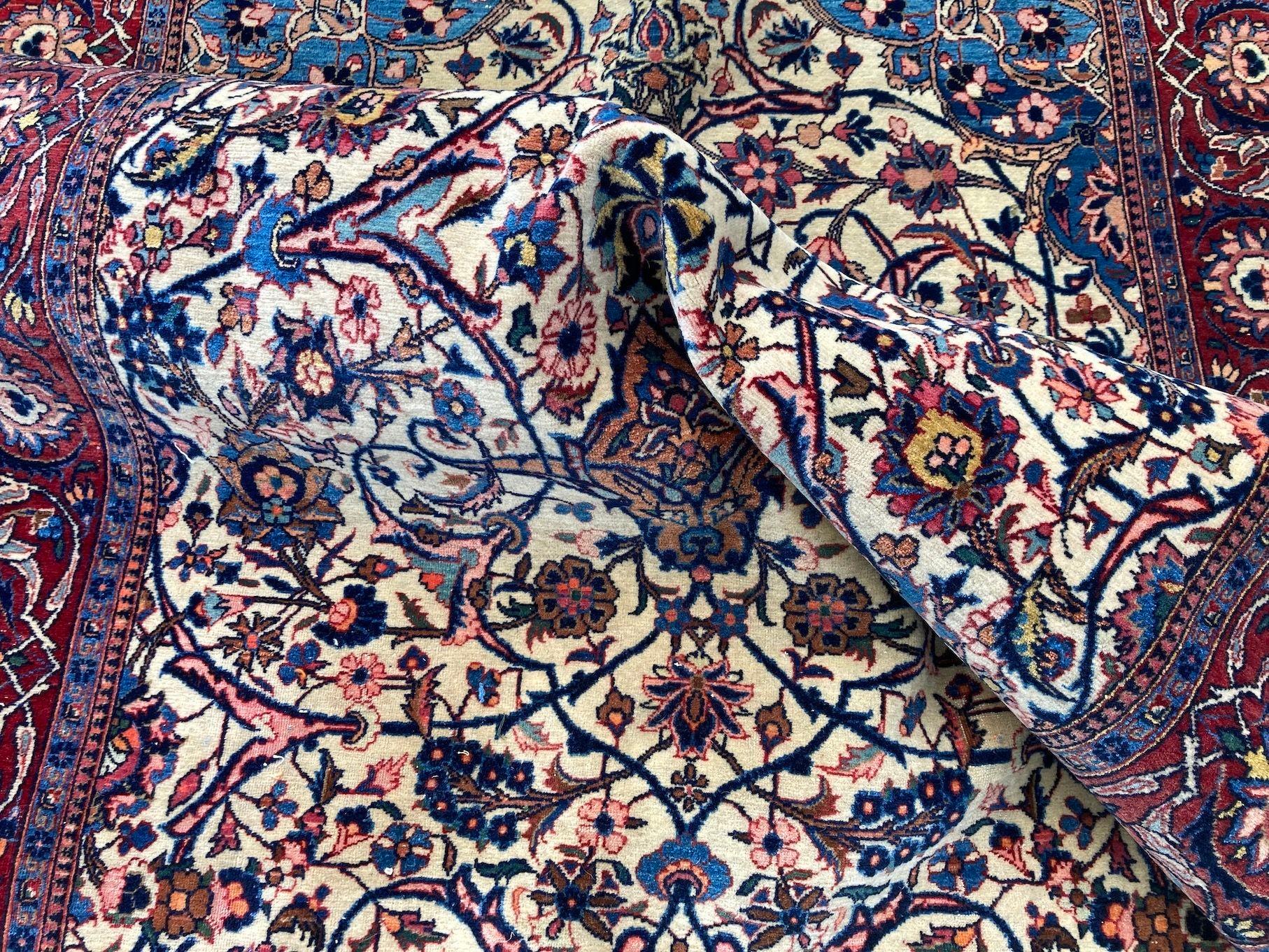 Antiker Kashan Teppich 2.12m x 1.31m im Angebot 11
