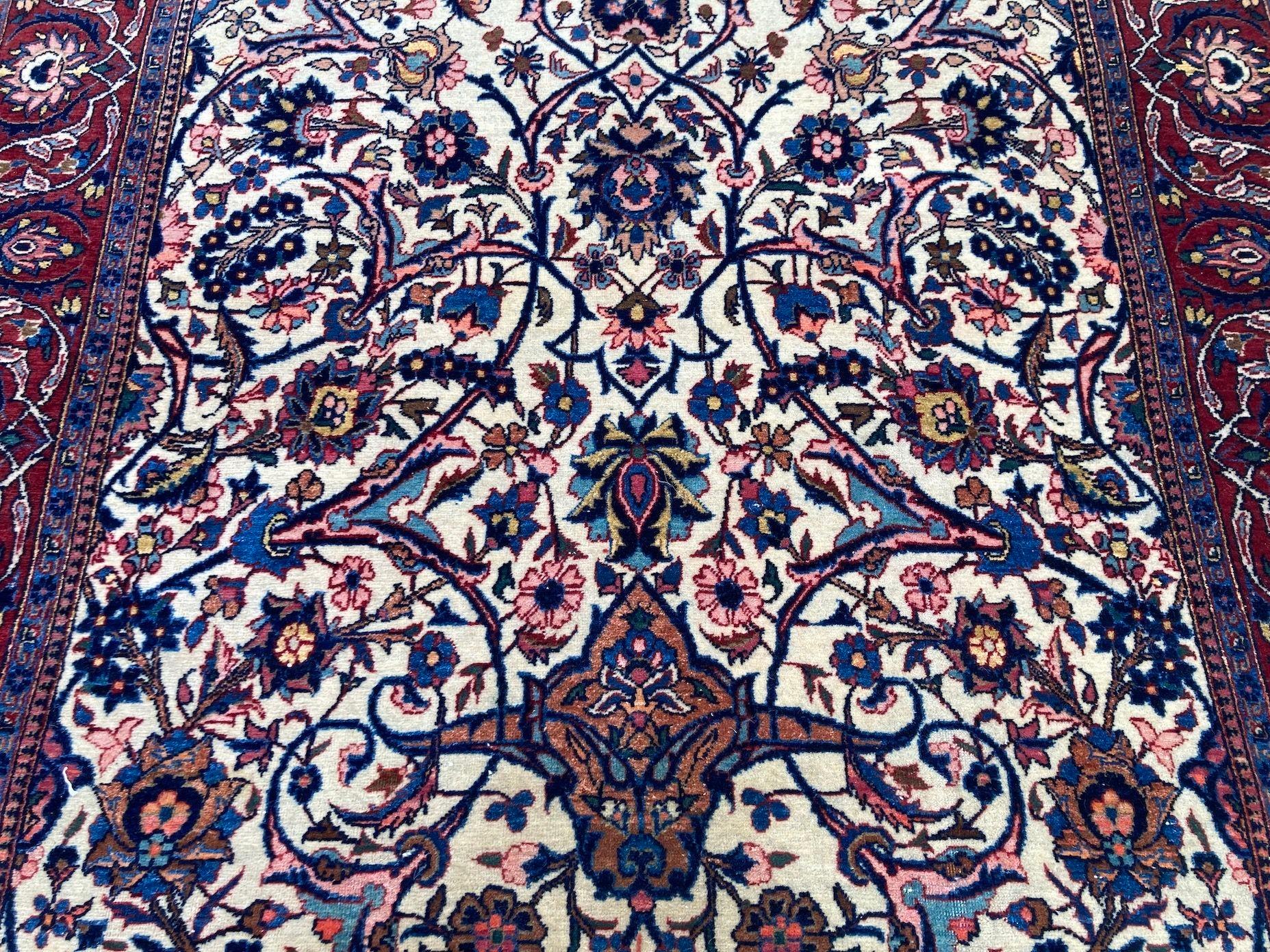 Antiker Kashan Teppich 2.12m x 1.31m im Angebot 2