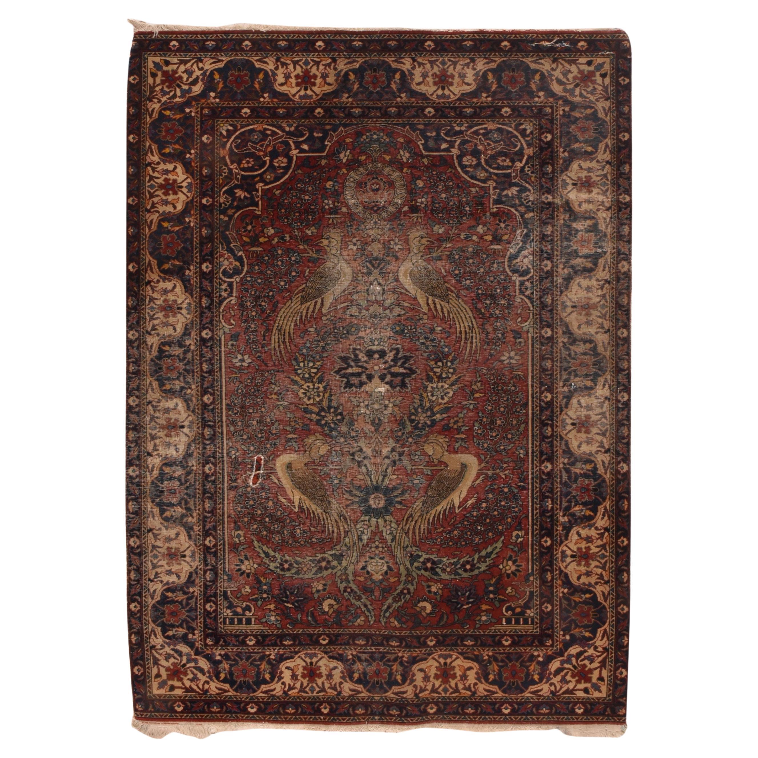 Antique Kashan Rug 3'3'' x 5'0"
