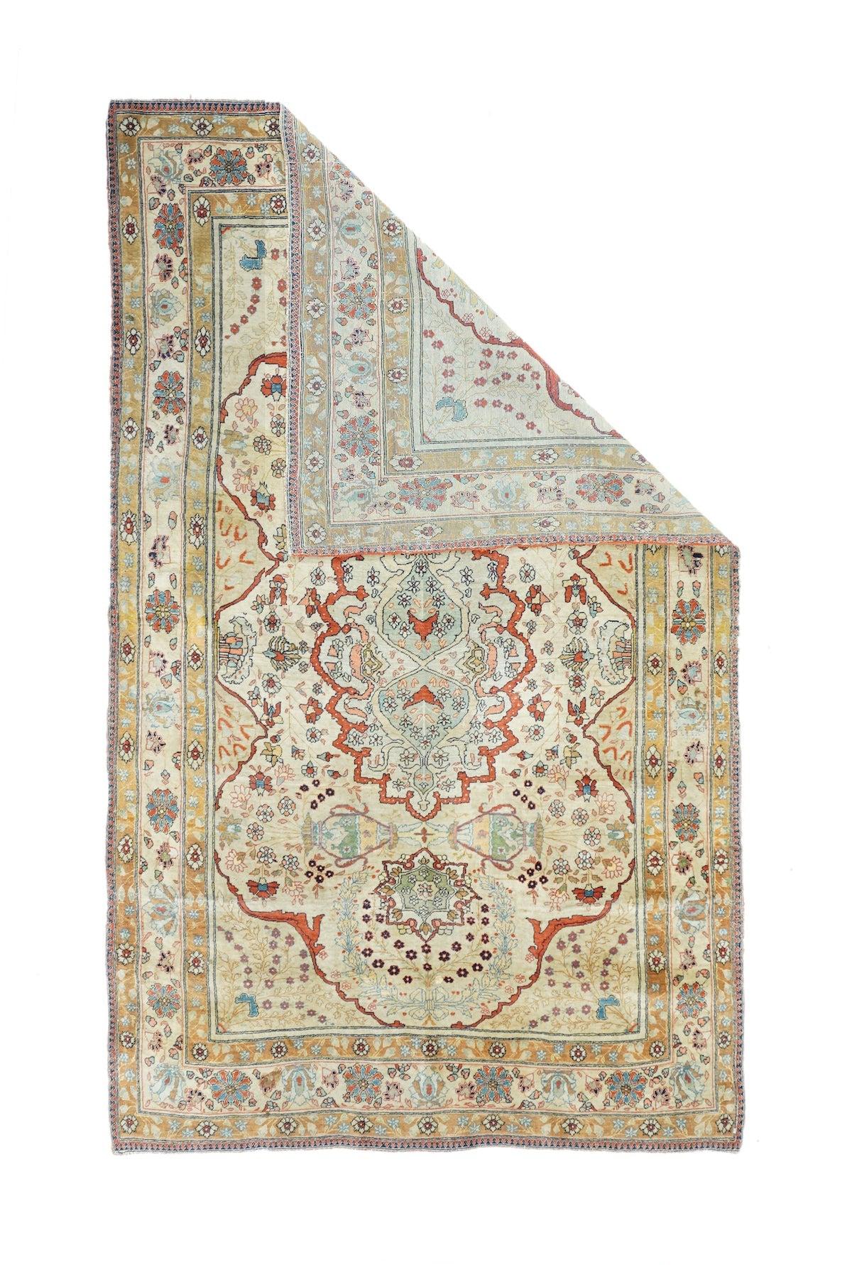 Antiker Kashan-Teppich 4'3'' x 7'2''.