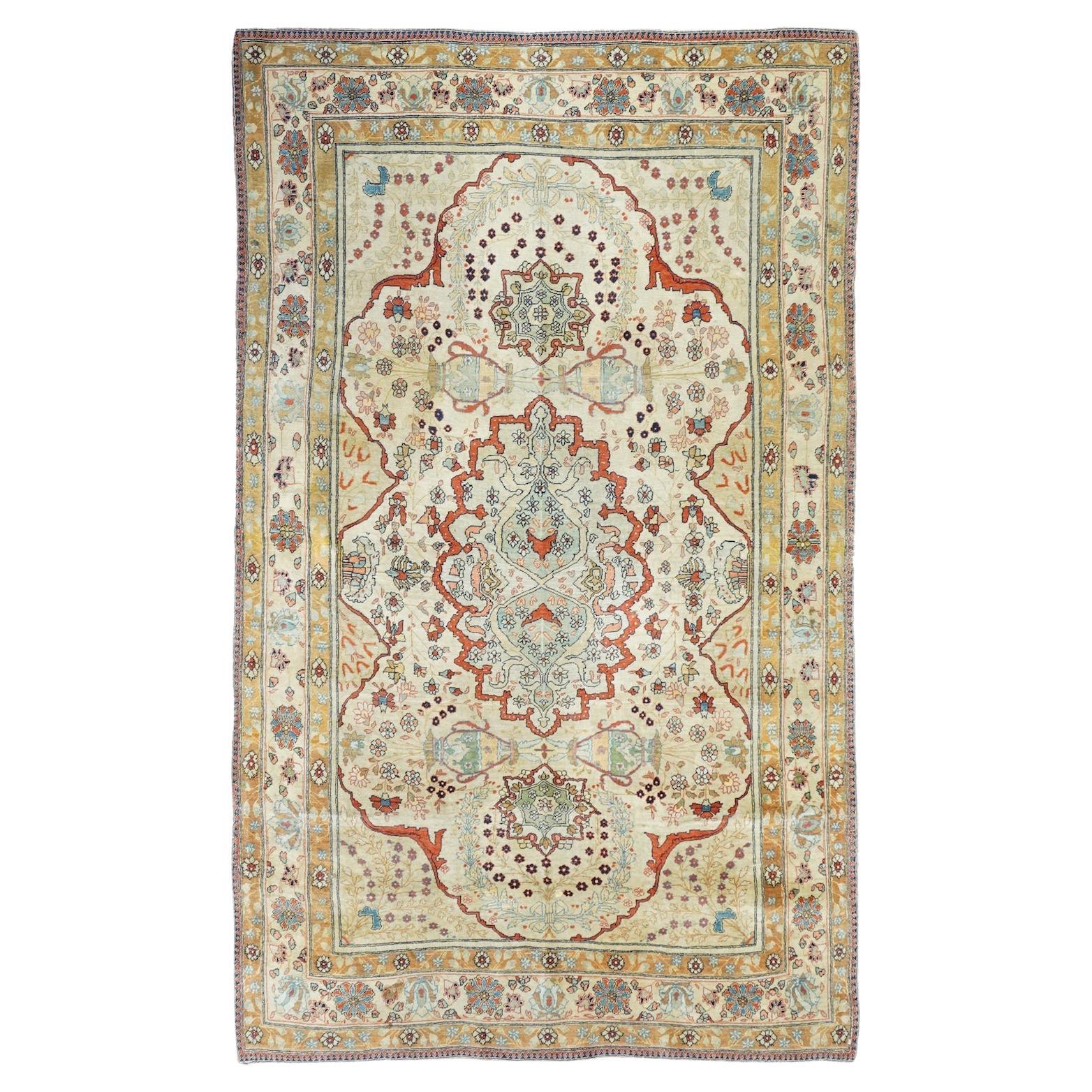 Tapis Kashan ancien 4'3'' x 7'2''