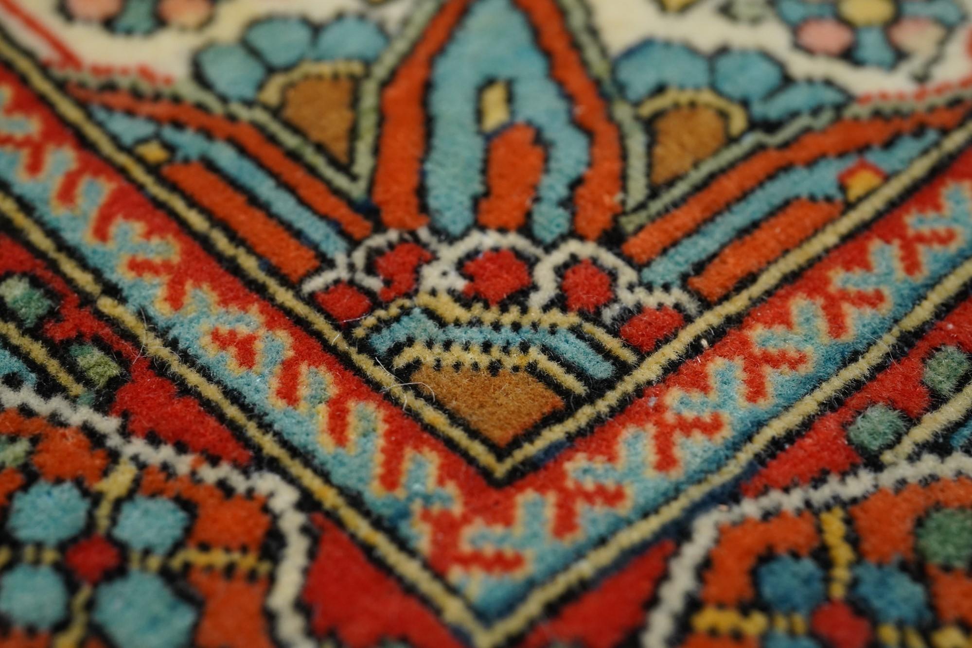 Wool Antique Kashan Rug For Sale
