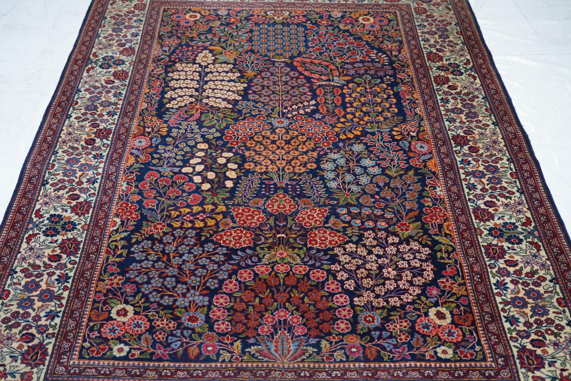 Wool Antique Kashan Rug For Sale