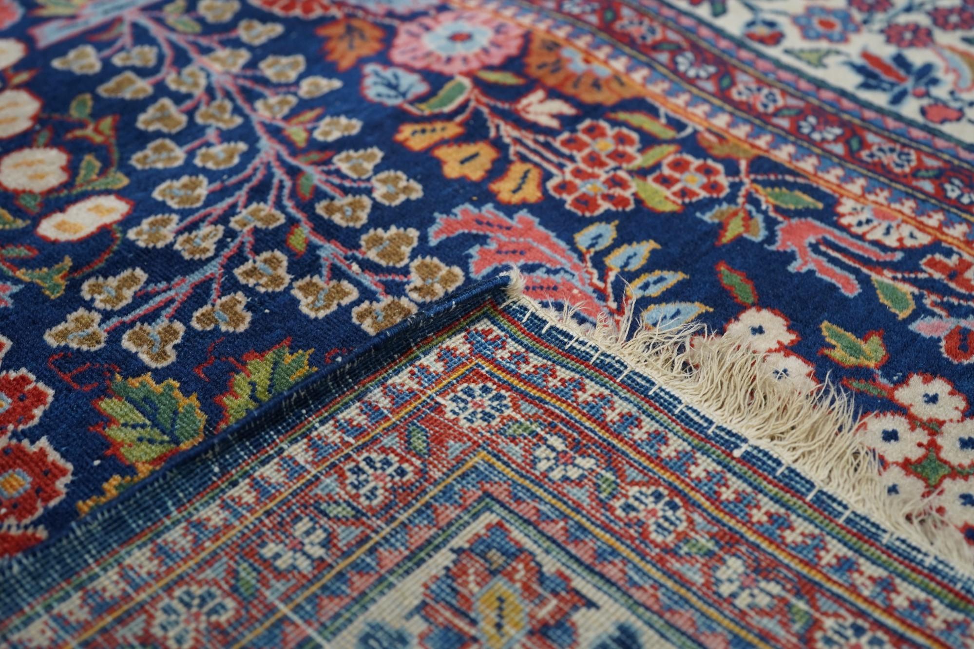 Antiker Kashan-Teppich 4'5'' x 6'9'' im Angebot 3