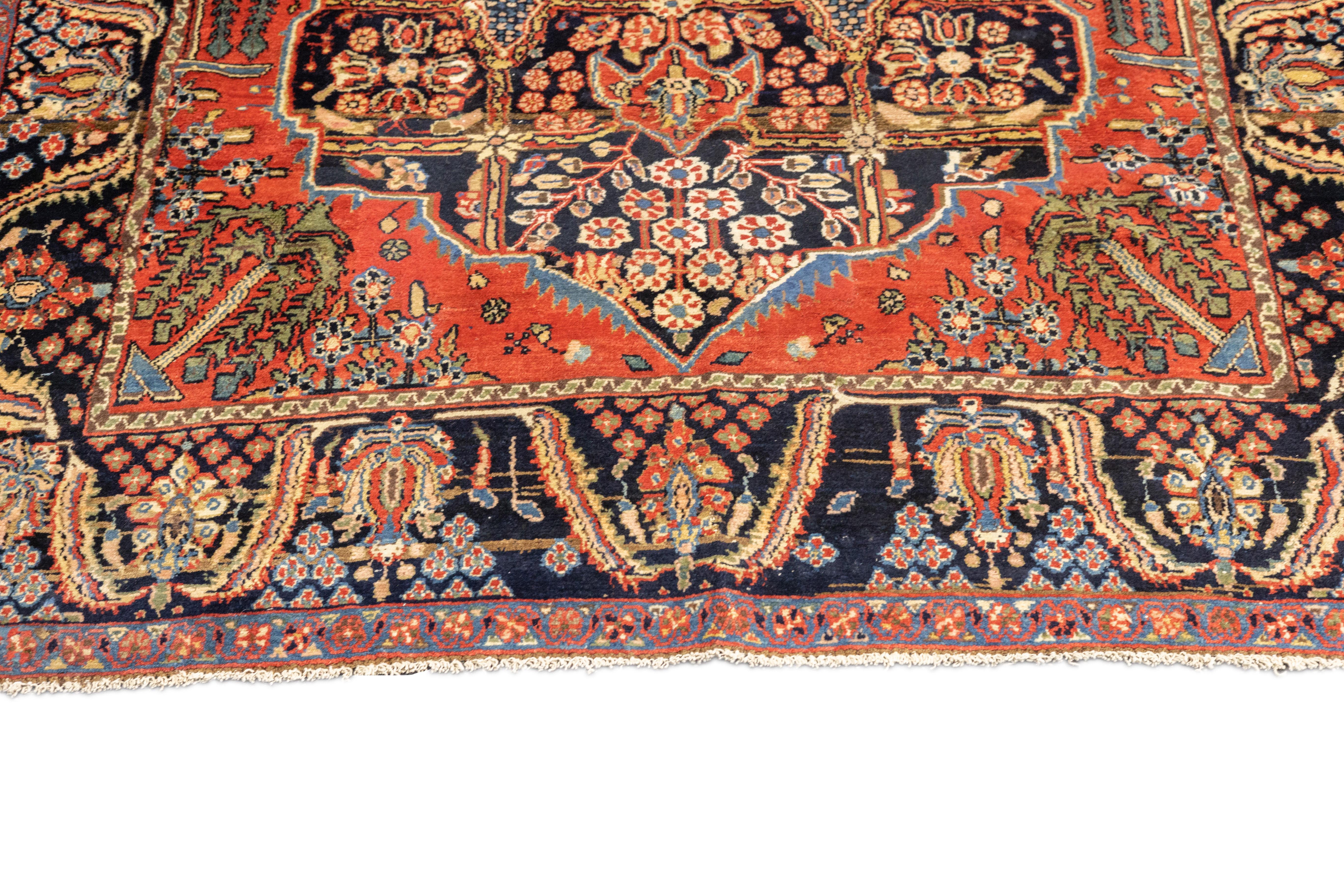 Antiker Kashan-Teppich 4'8'' x 6'11'' (Handgeknüpft) im Angebot
