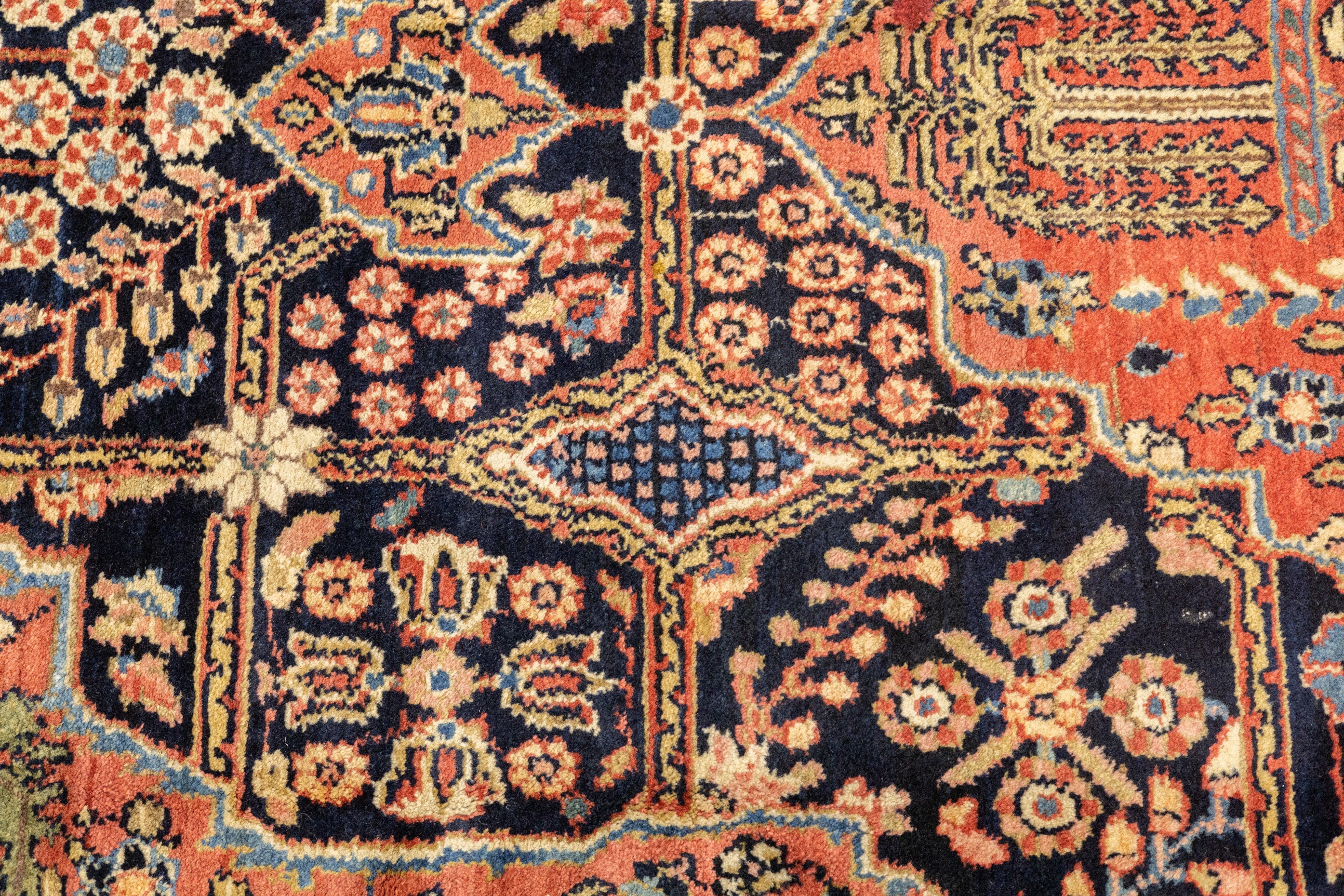 Antiker Kashan-Teppich 4'8'' x 6'11'' im Angebot 2