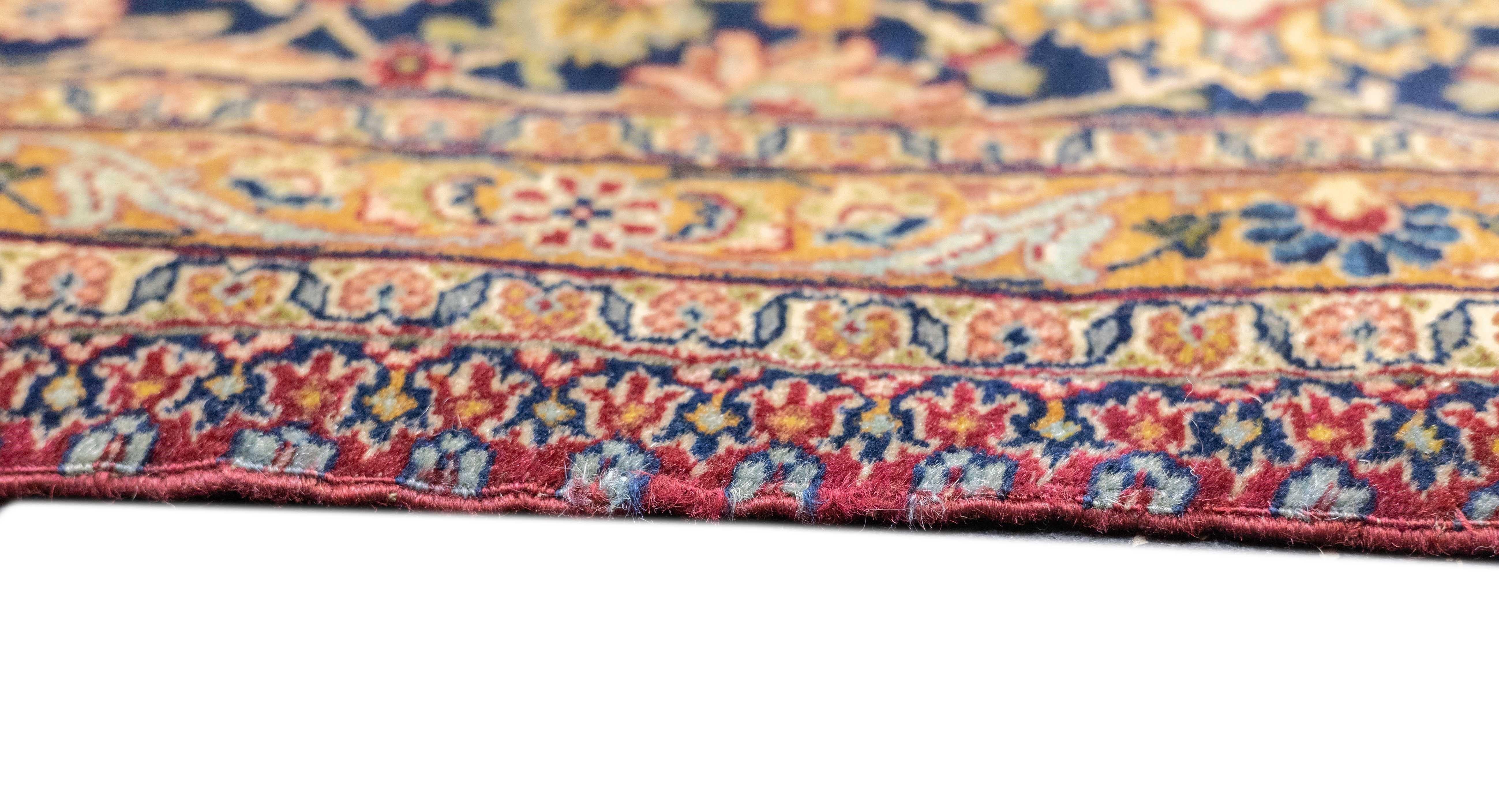 Antiker Kashan-Teppich 6'5'' x 10'6'' (Wolle) im Angebot