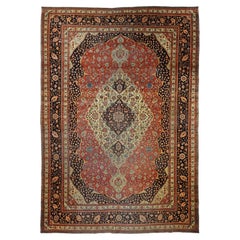 Antiker Mohtasham Kashan-Teppich 9'0" x 12'6''