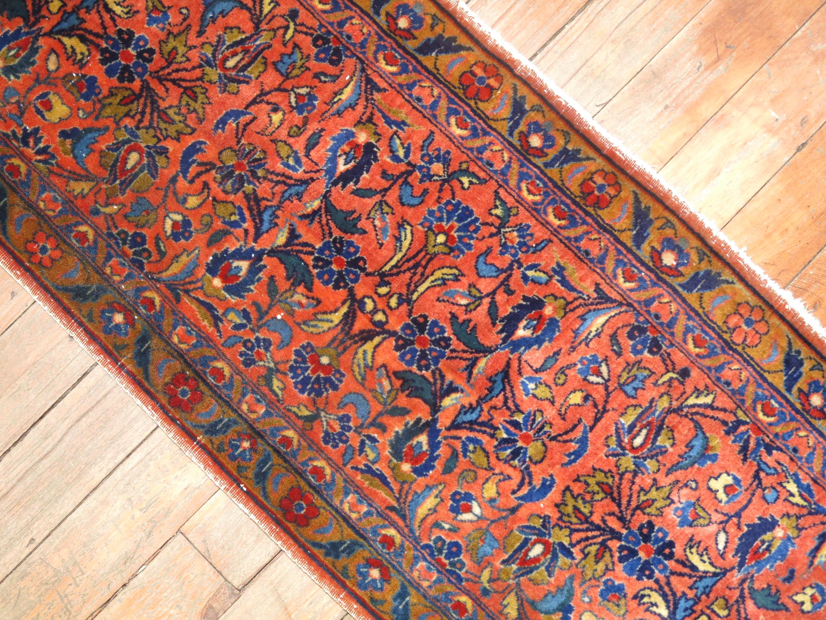 Antique Kashan Rug In Excellent Condition In New York, NY