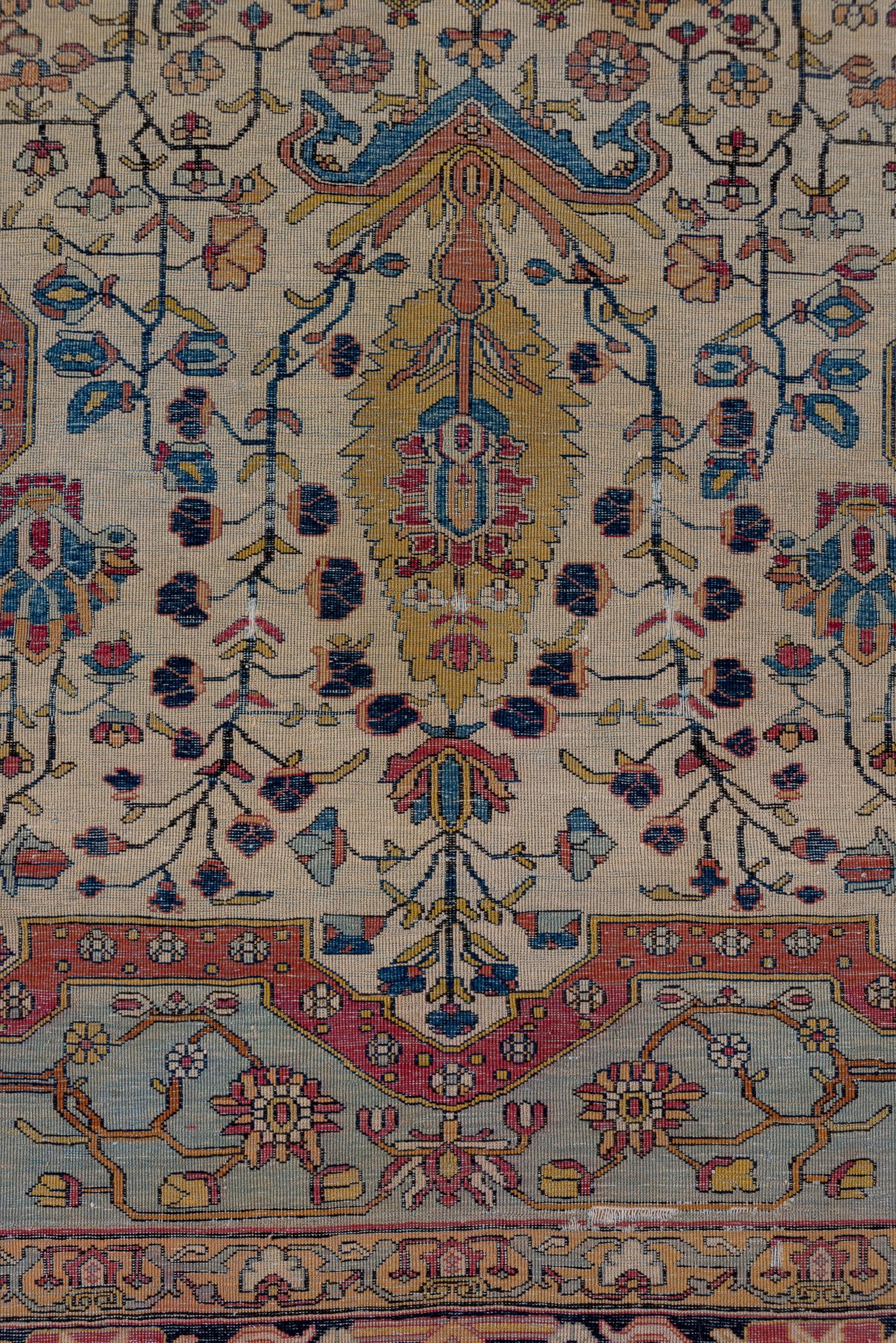 Laine Tapis Kashan ancien en vente