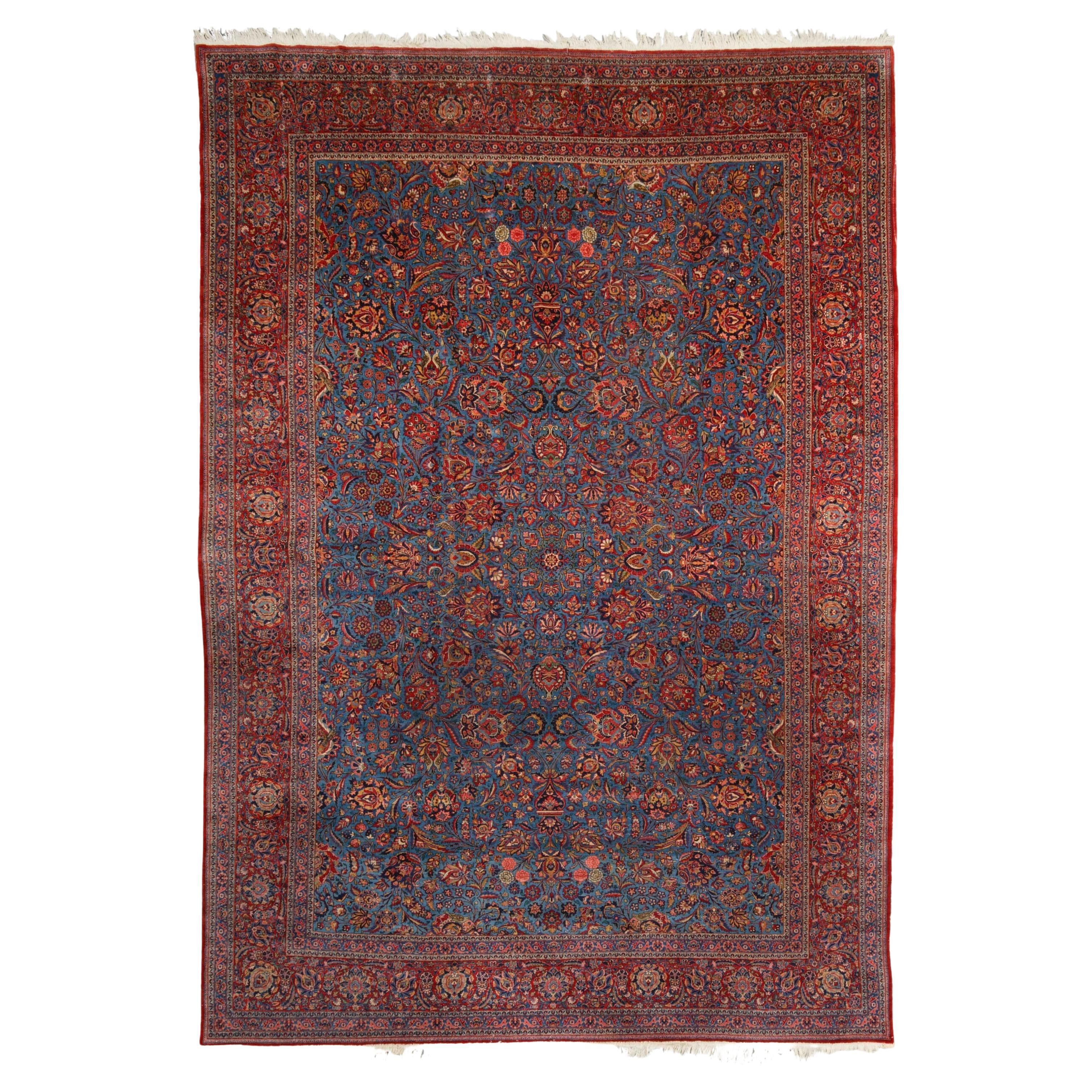 Antiker Kashan-Teppich – Kashan-Teppich aus dem späten 19. Jahrhundert