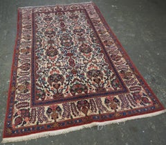 Antique Kashan Rug With Flower And Vase Design, Circa 1920