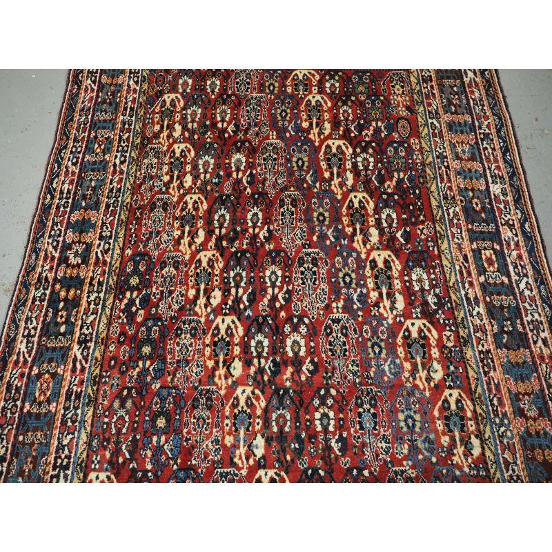 Hand-Woven Antique Kashkuli Qashqai Rug For Sale