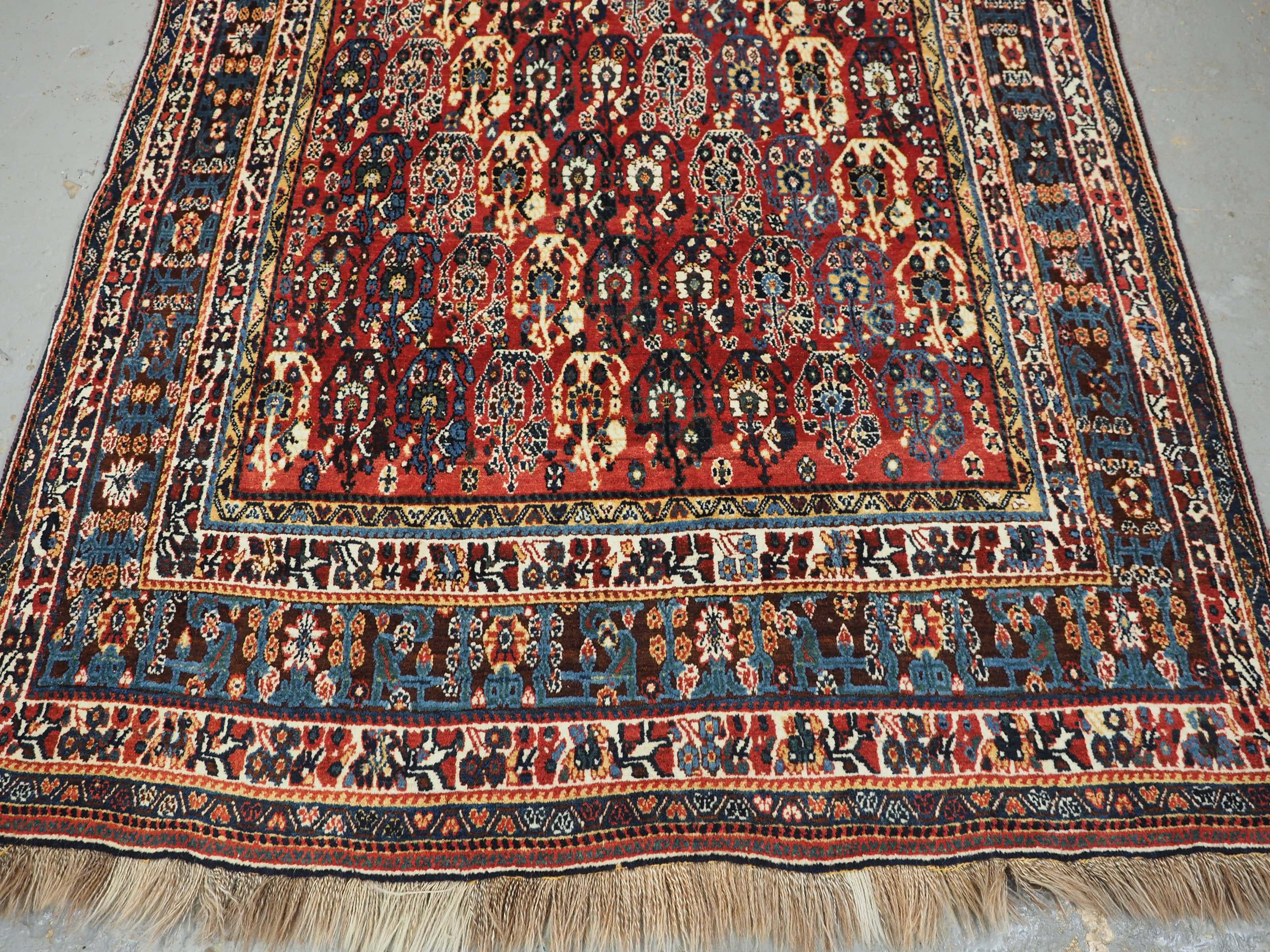 Antiker antiker Kashkuli Qashqai-Teppich (Wolle) im Angebot