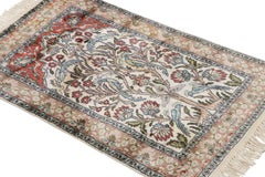 Rug & Kilim’s Persian style Rug in Beige with Floral Pictorial Patterns
