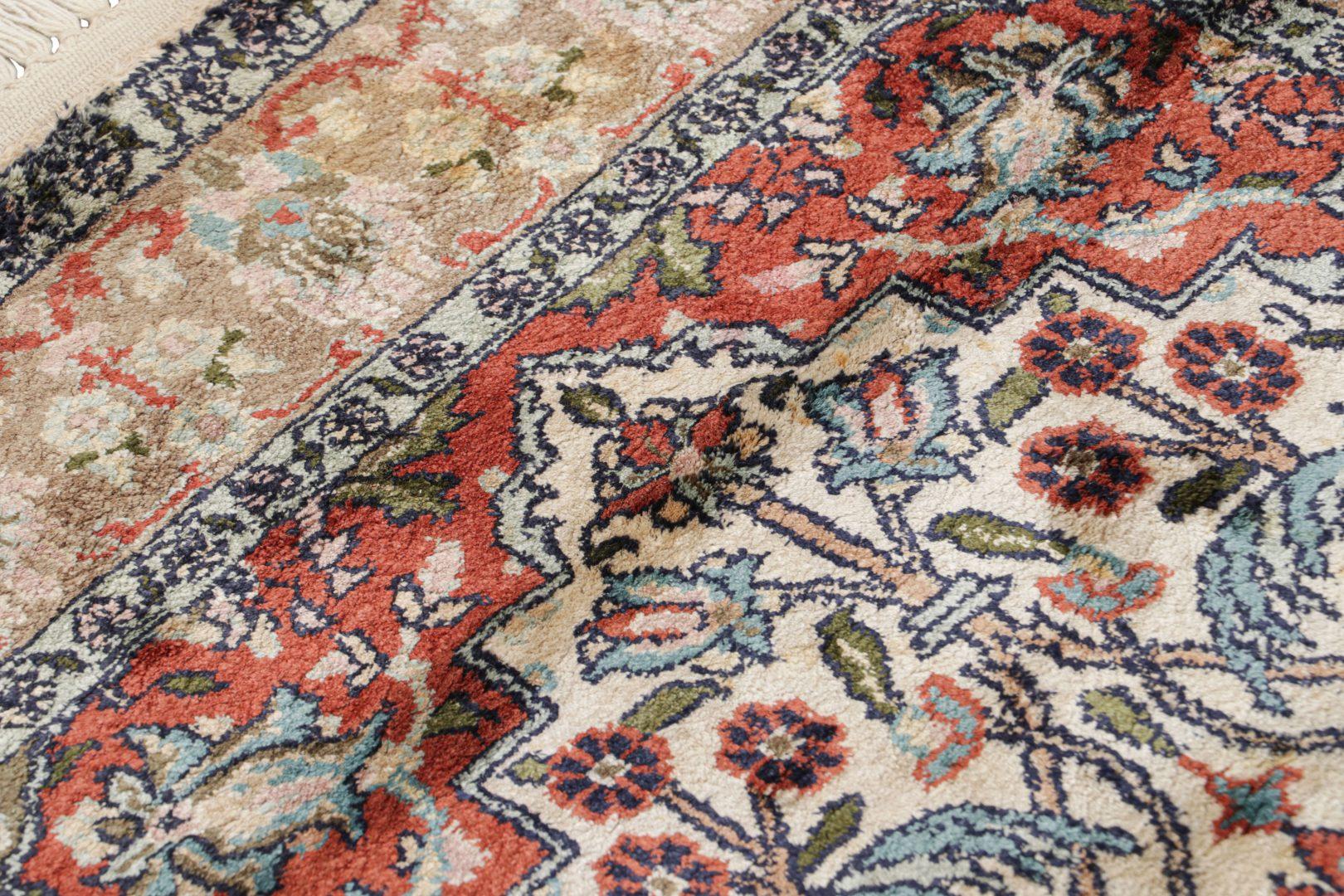 Indian Rug & Kilim’s Persian style Rug in Beige with Floral Pictorial Patterns For Sale