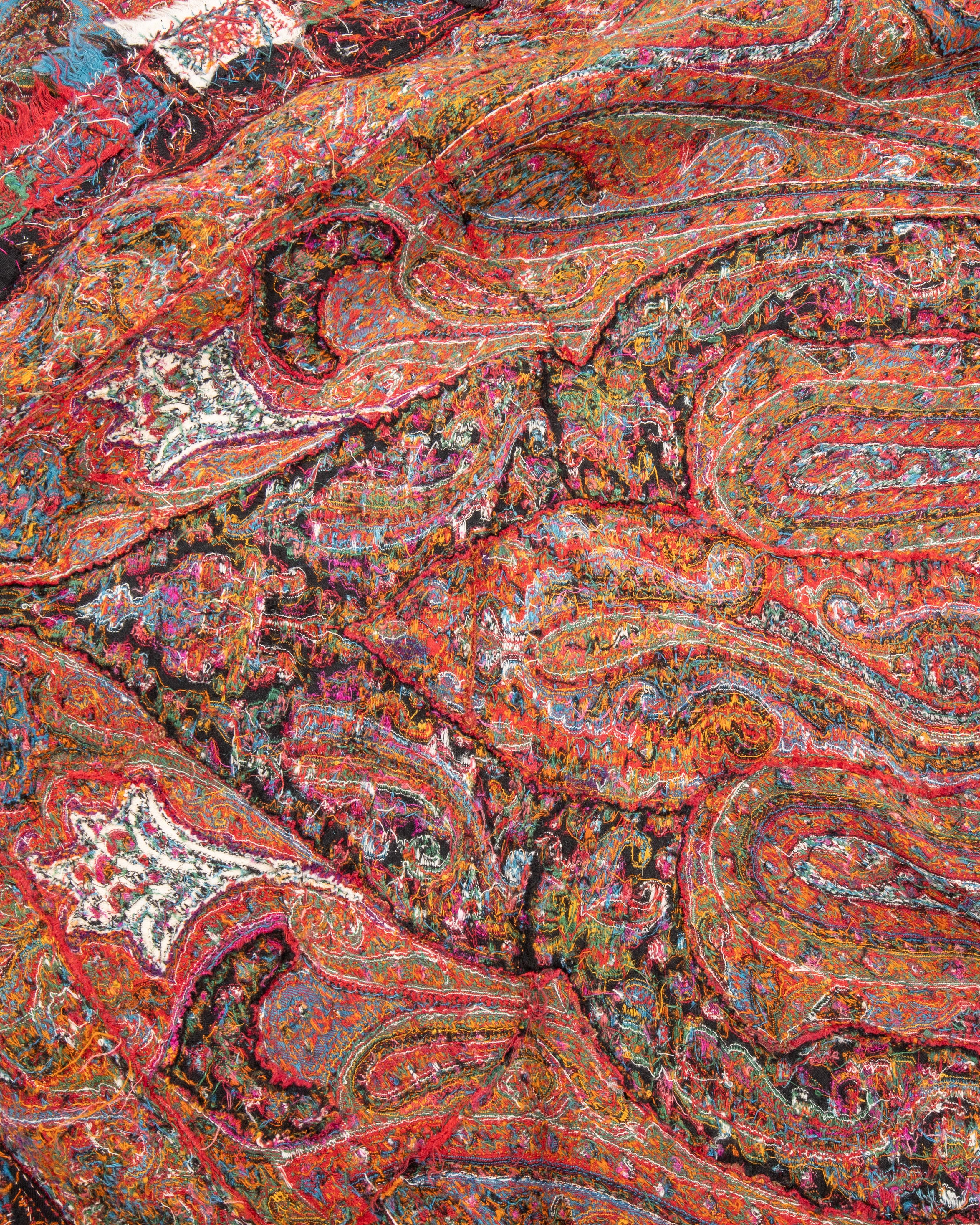Antique Kashmir Squarish Shawl, 19th C. For Sale 3