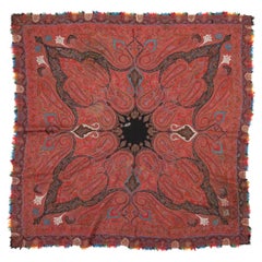 Antique Kashmir Squarish Shawl, 19th C.