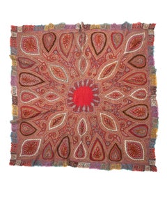 Antique Kashmir Squarish Shawl, India 19th C.