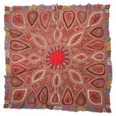 Antique Kashmir Squarish Shawl, India 19th C.