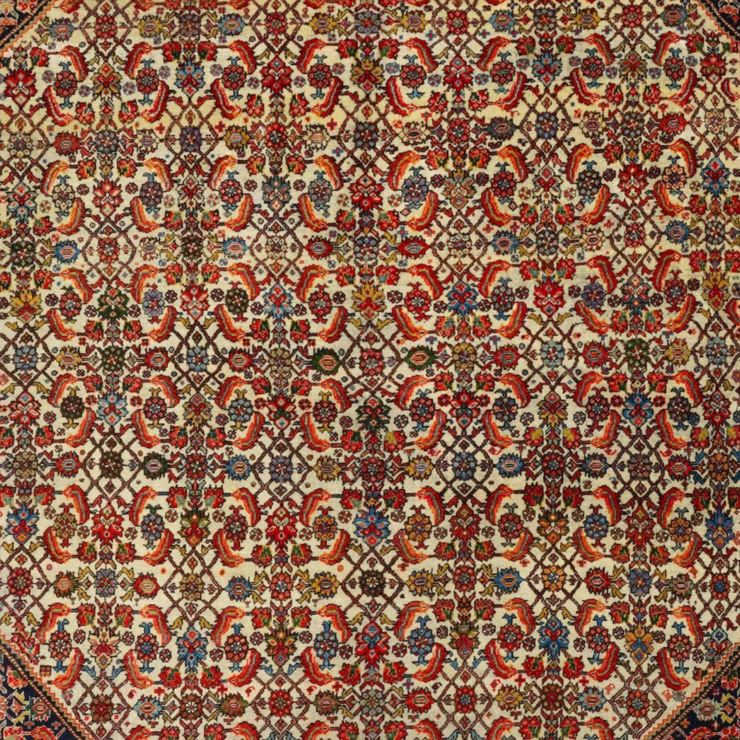 Antique Kaskhai Rug - Late 19th Century Silk Weft Kaskhai Rug, Persian Rug In Good Condition For Sale In Sultanahmet, 34