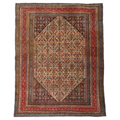 Used Kaskhai Rug - Late 19th Century Silk Weft Kaskhai Rug, Persian Rug