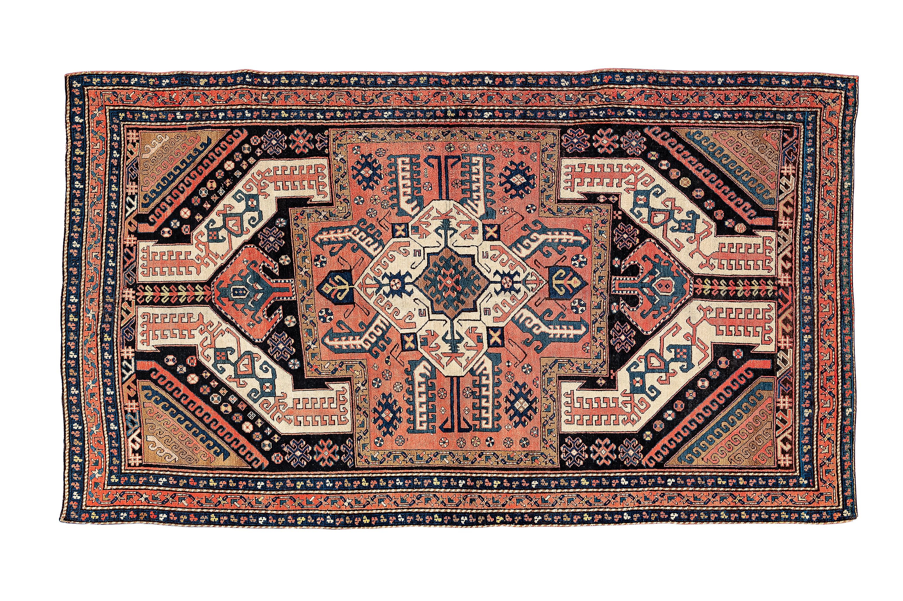Antiker Kassim-Uschag-Karabagh-Teppich  (Handgeknüpft) im Angebot