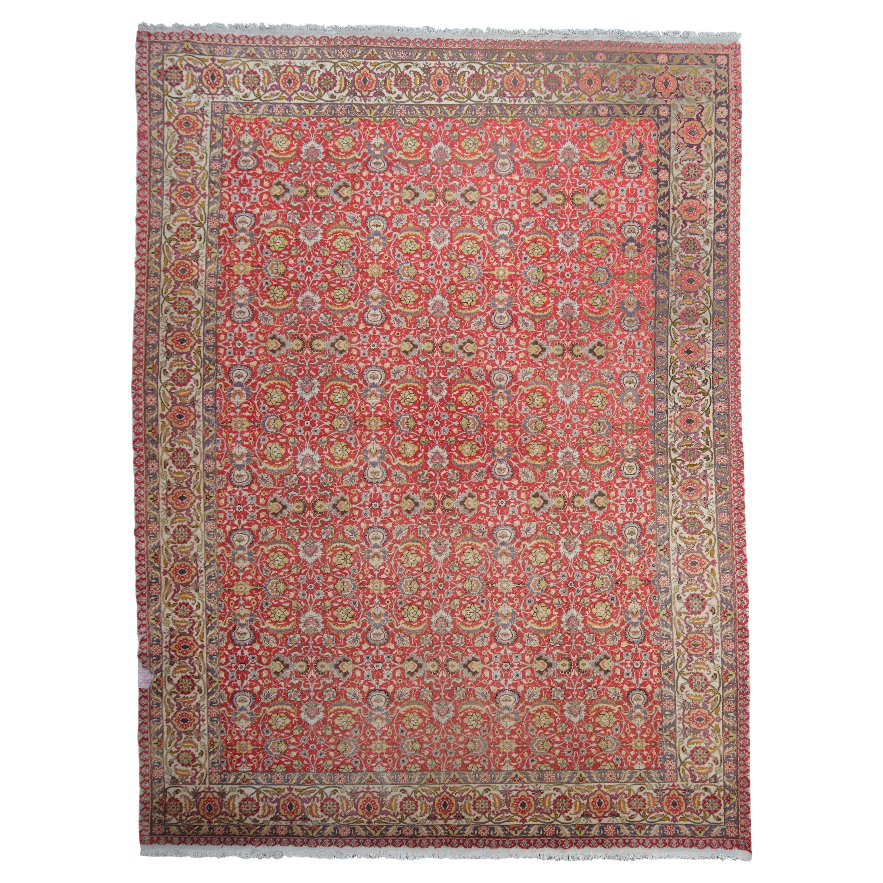Antiker Kayseri-Teppich - Anatolischer Teppich des 19. Jahrhunderts, handgefertigter Wollteppich