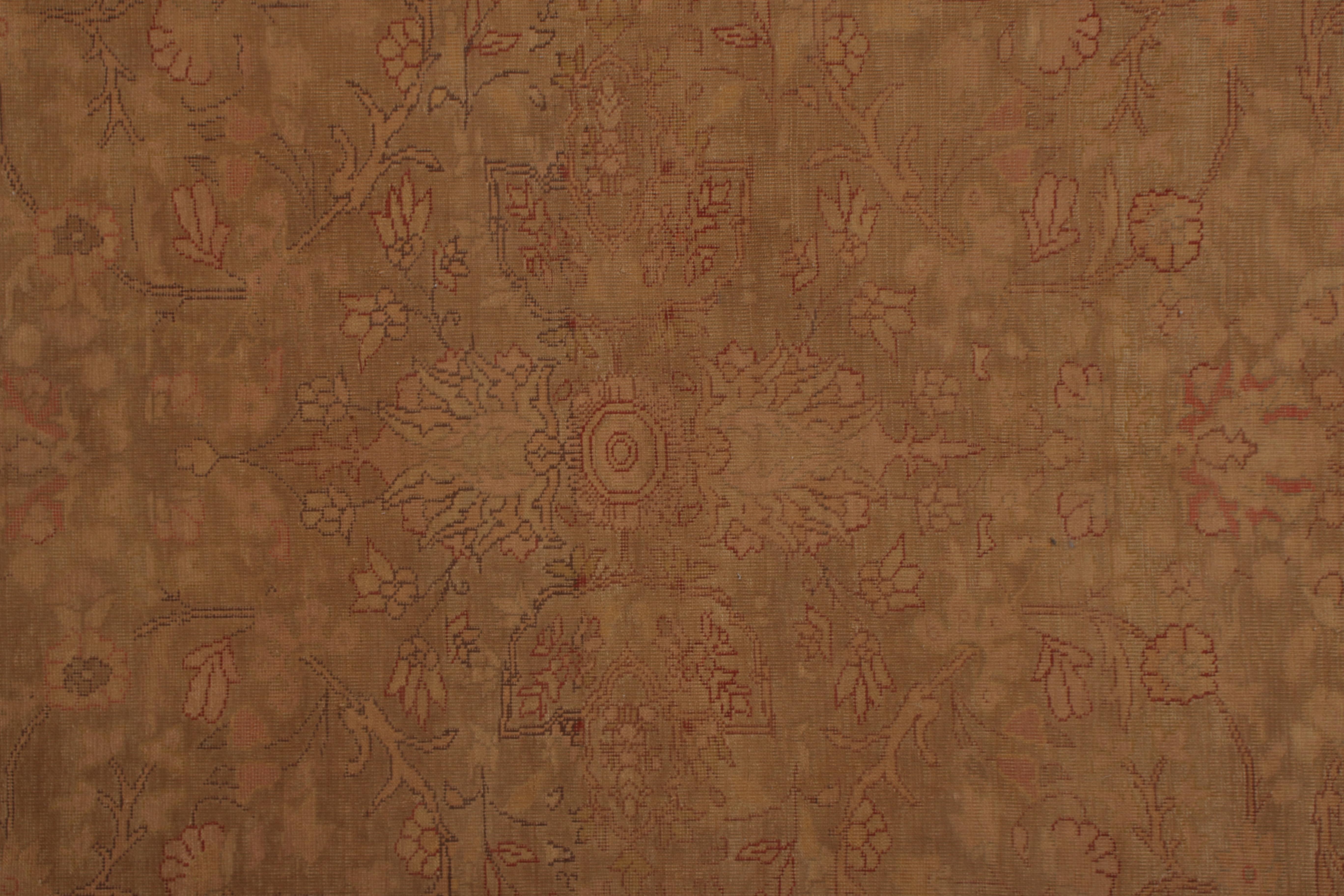 Tappeto antico di Kayseri con motivo floreale verde-marrone all over In condizioni buone in vendita a Long Island City, NY