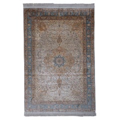 Antique Kayseri Silk Carpet - Mid 20th Century