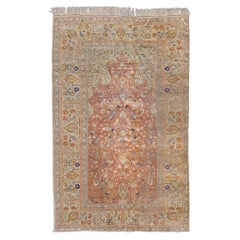 Antique Kayseri Silk Rug - Mid 20th Century