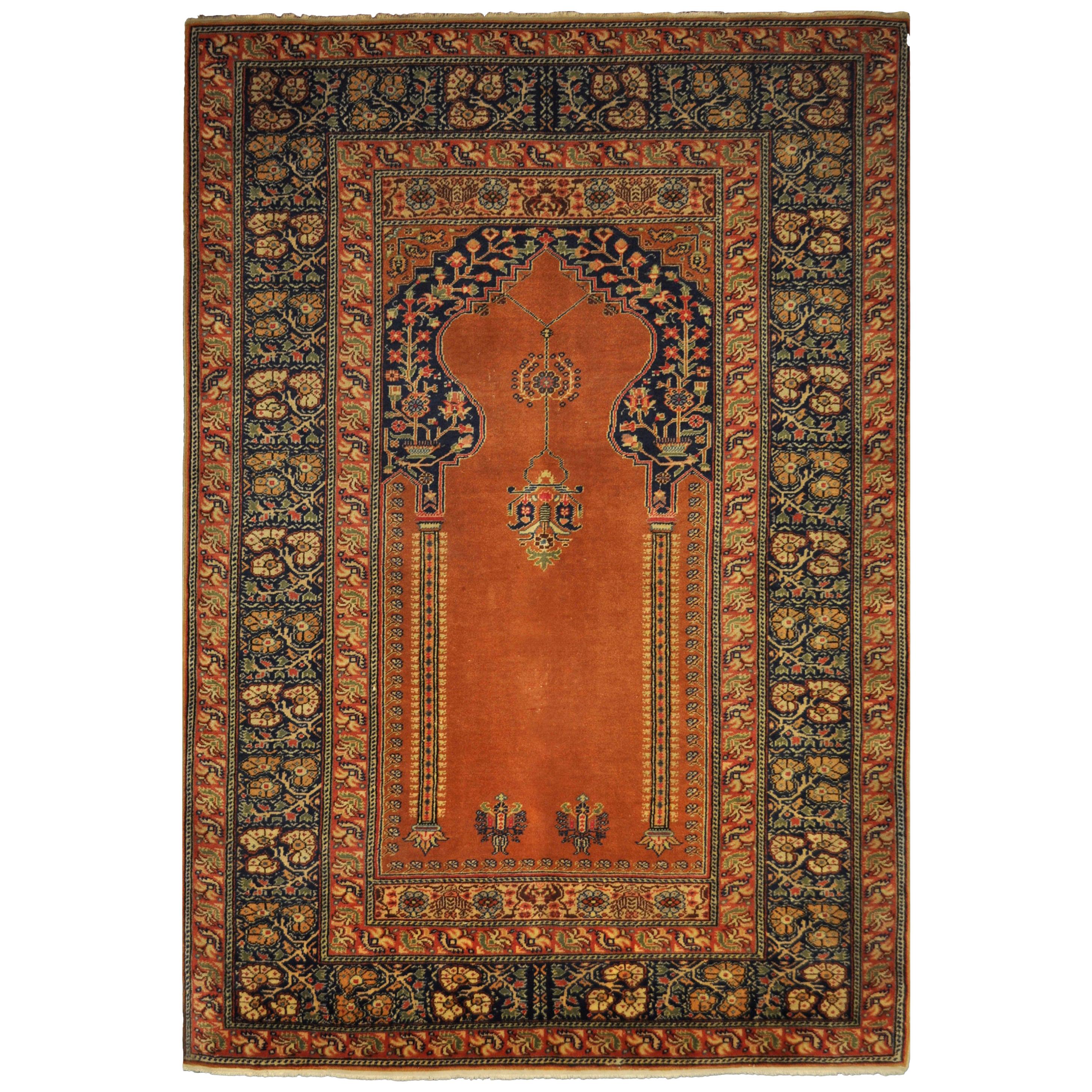 Large Danish Modern HandKnotted Blue/Green Wool Rug by Rya at 1stDibs