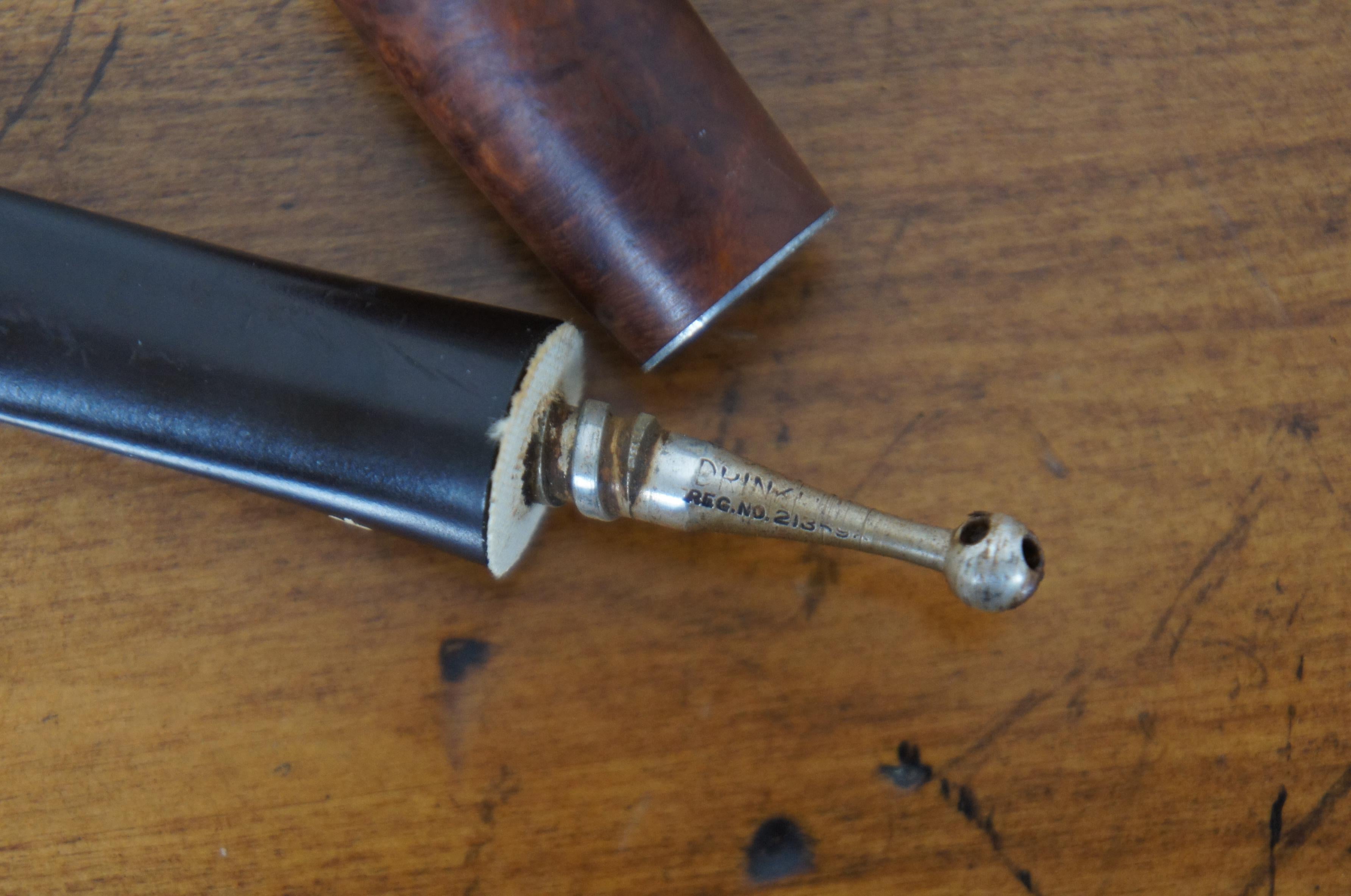 Antique Kaywoodie Drinkless Burlwood Smoking Tobacco Sherlock Pipe KBB Clover For Sale 4