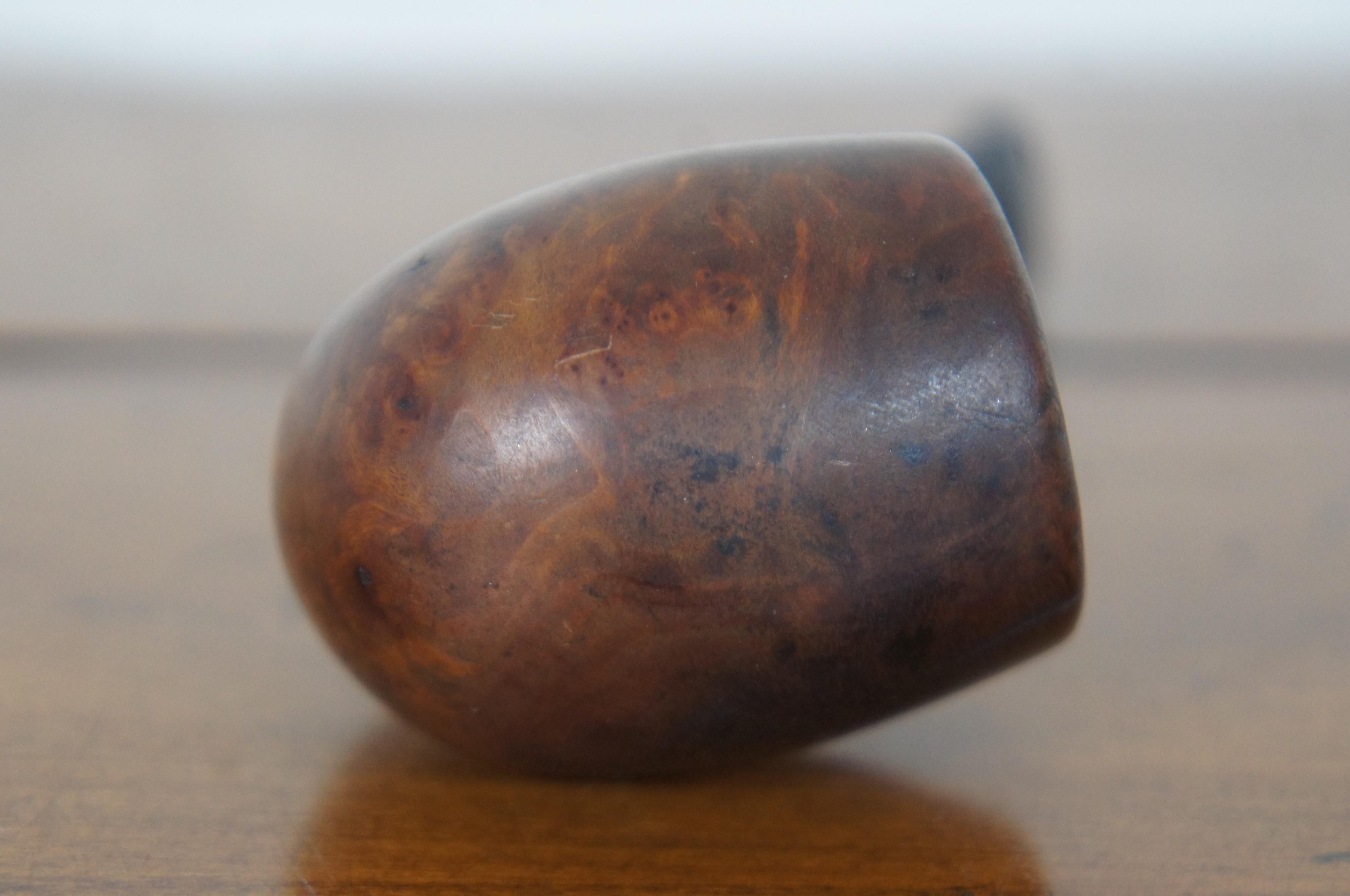 Antique Kaywoodie Drinkless Burlwood Smoking Tobacco Sherlock Pipe KBB Clover In Good Condition For Sale In Dayton, OH