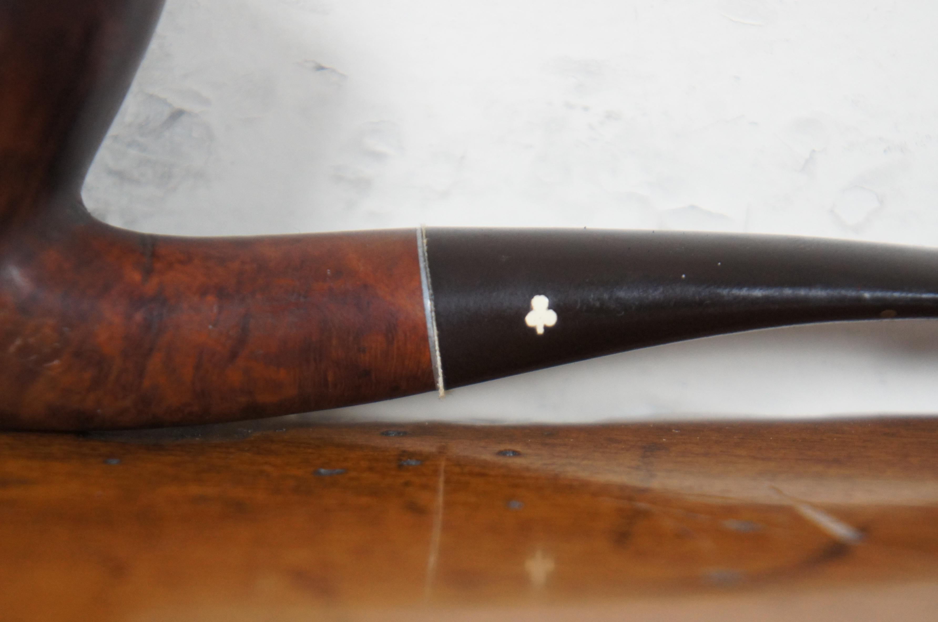 Antique Kaywoodie Drinkless Burlwood Smoking Tobacco Sherlock Pipe KBB Clover For Sale 1