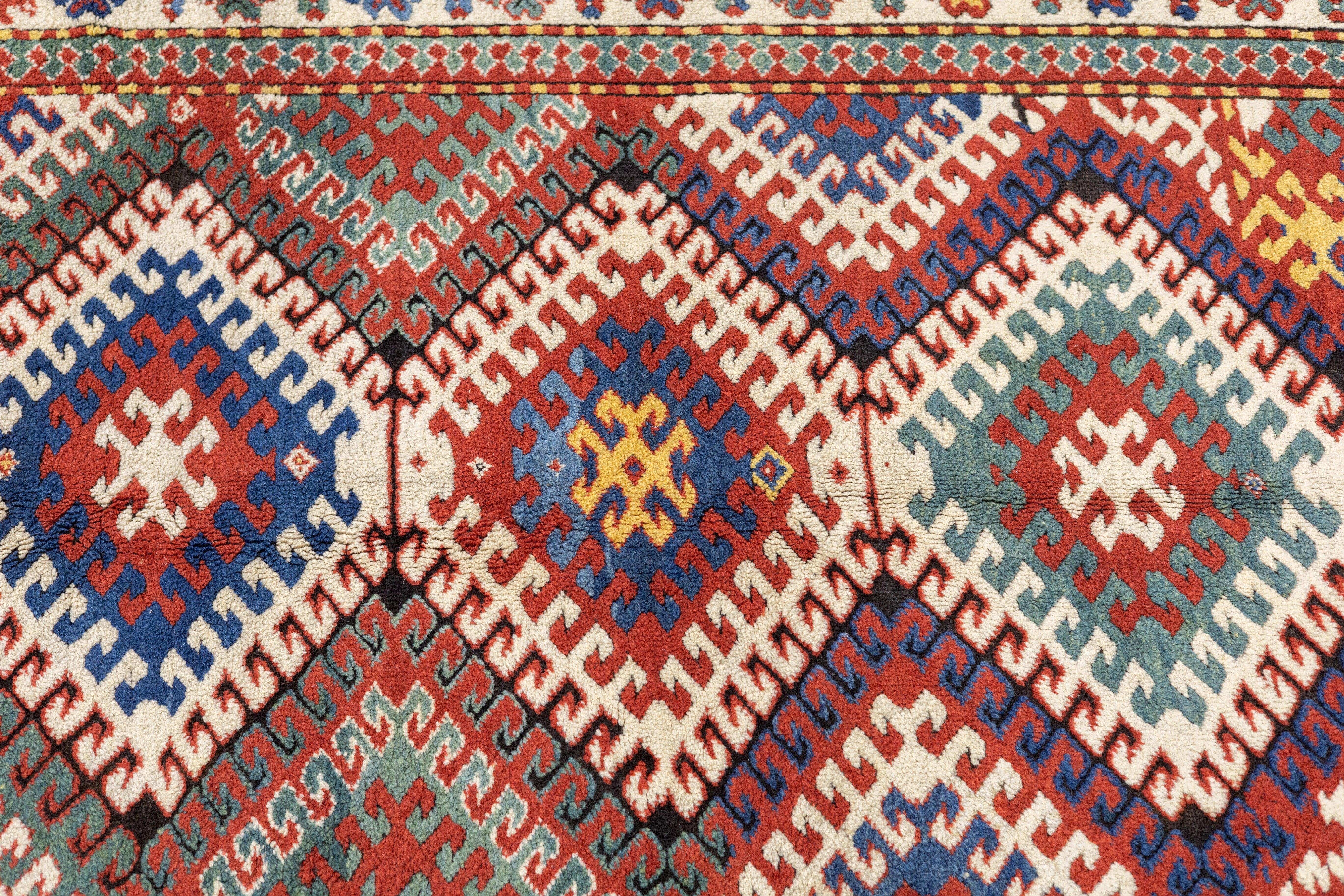 Tappeto antico Kazak Borcholo 4'10'' x 8'8'' in vendita 2