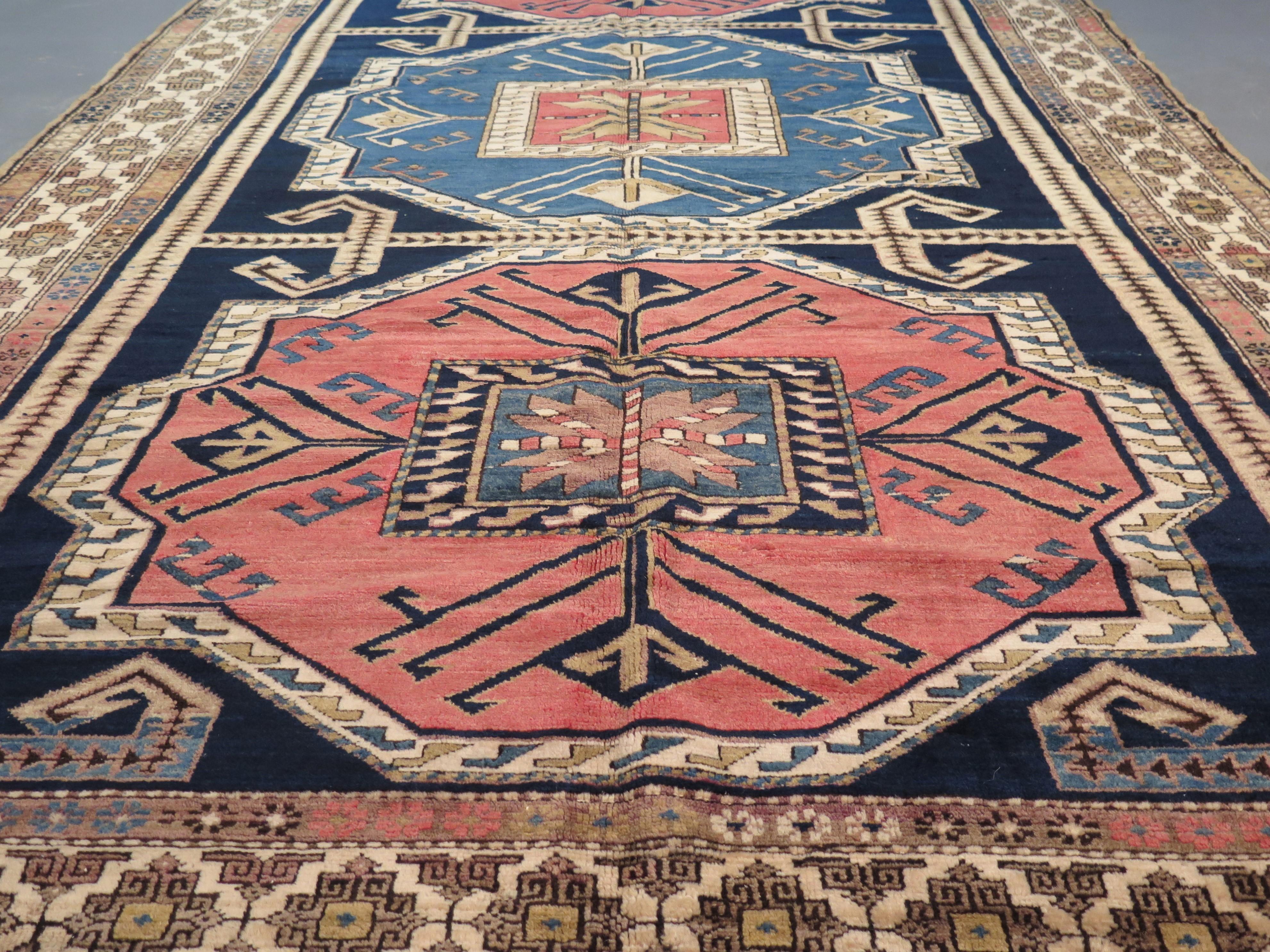 Azerbaijani Antique Kazak Carpet, c. 1920s For Sale
