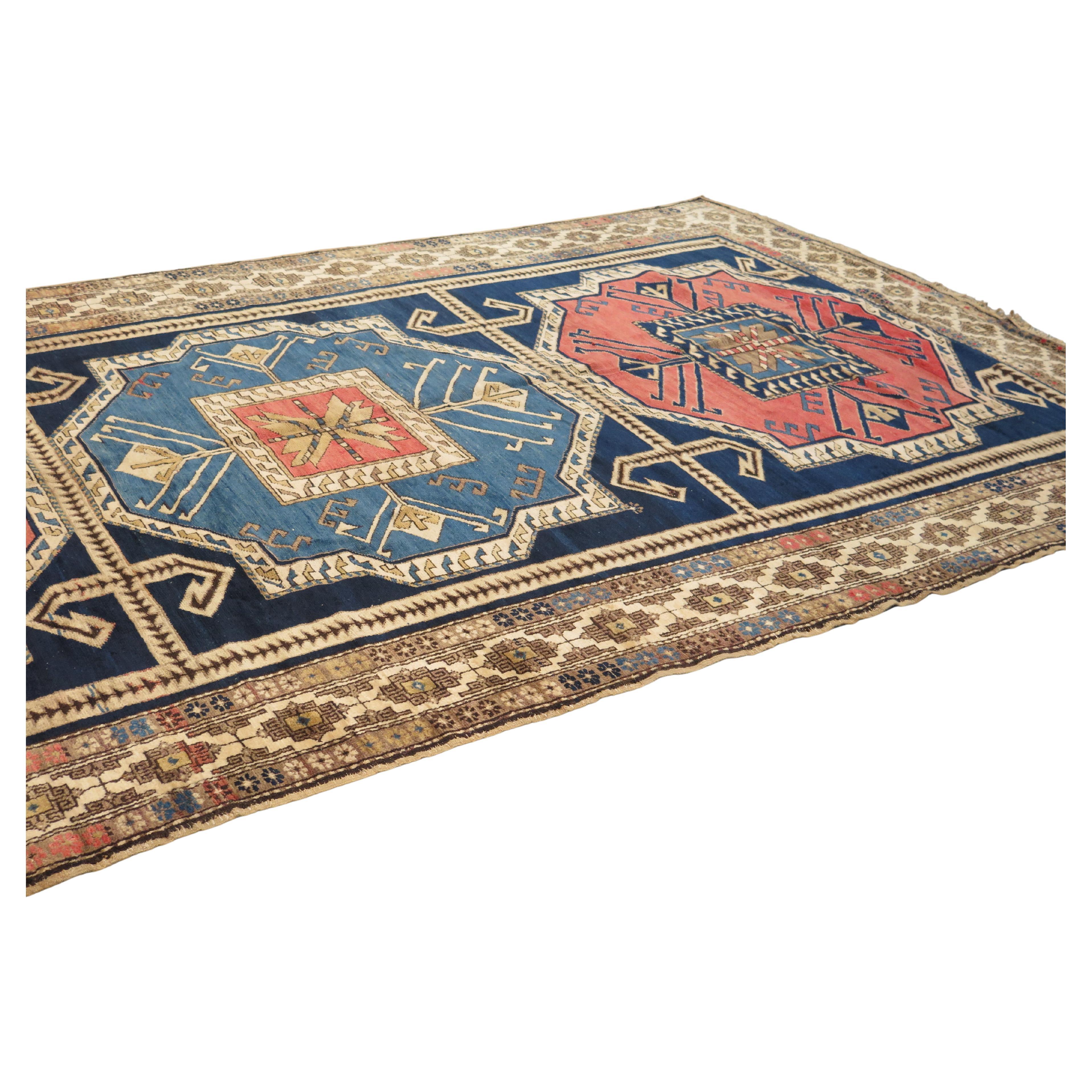 Antiker kasachischer Teppich, ca. 1920er Jahre