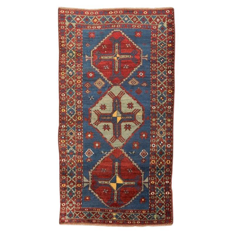 Antiker kaukasischer Kaukasischer Teppich. 2,40 x 1,25 m